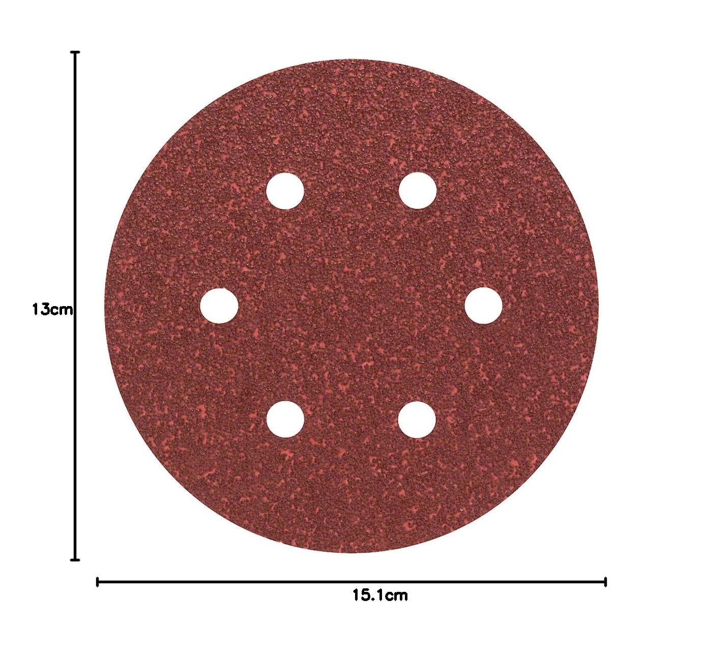 Bosch Hoja de lija 125 mm grano 40 - Pack de 5 unidades - Ideal para lijado en seco de madera, metal y superficies pintadas