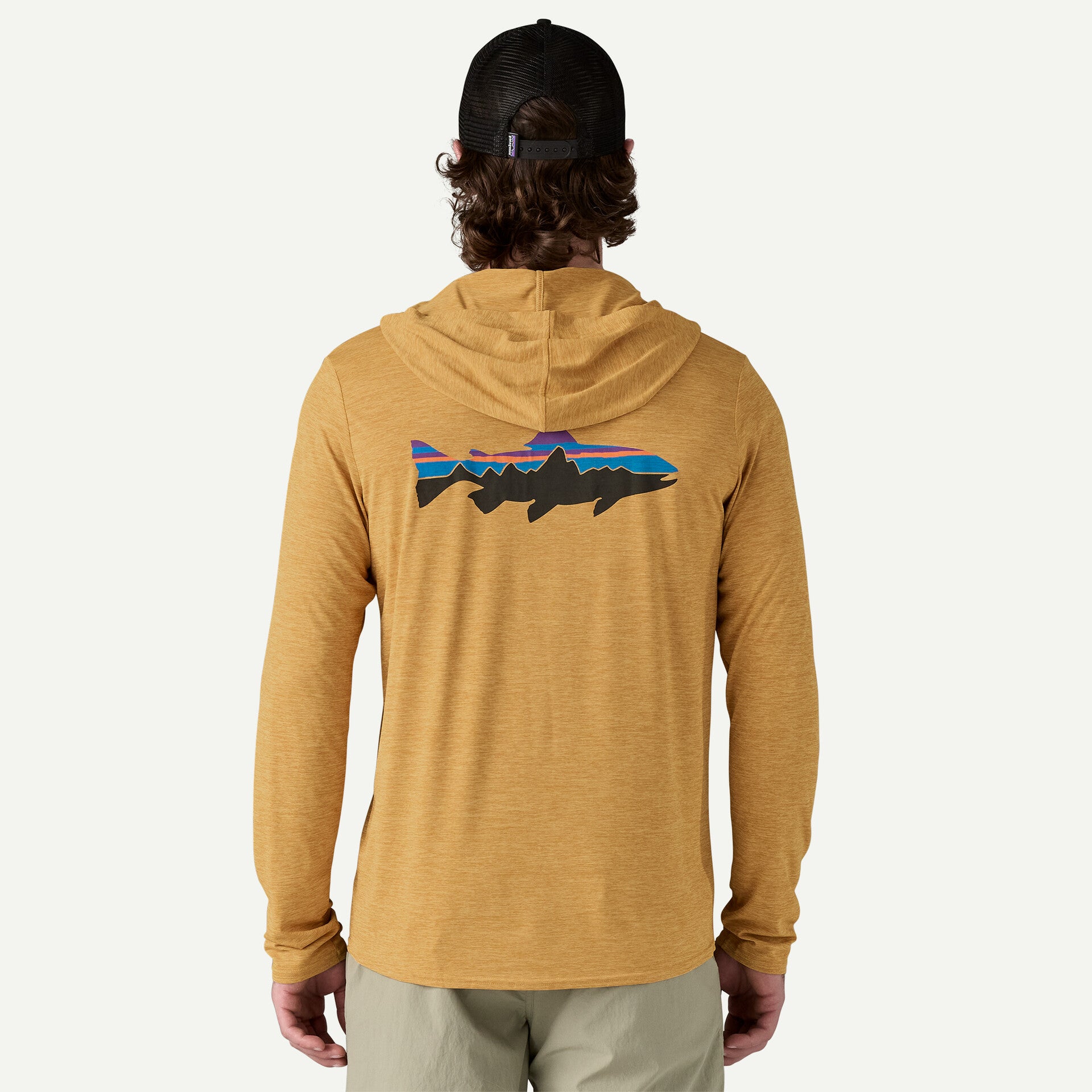 Capilene® Cool Daily Graphic Hoody for Men - Lightweight & Breathable Hooded Sweatshirt - Perfect for Hiking, Running & Outdoor Activities