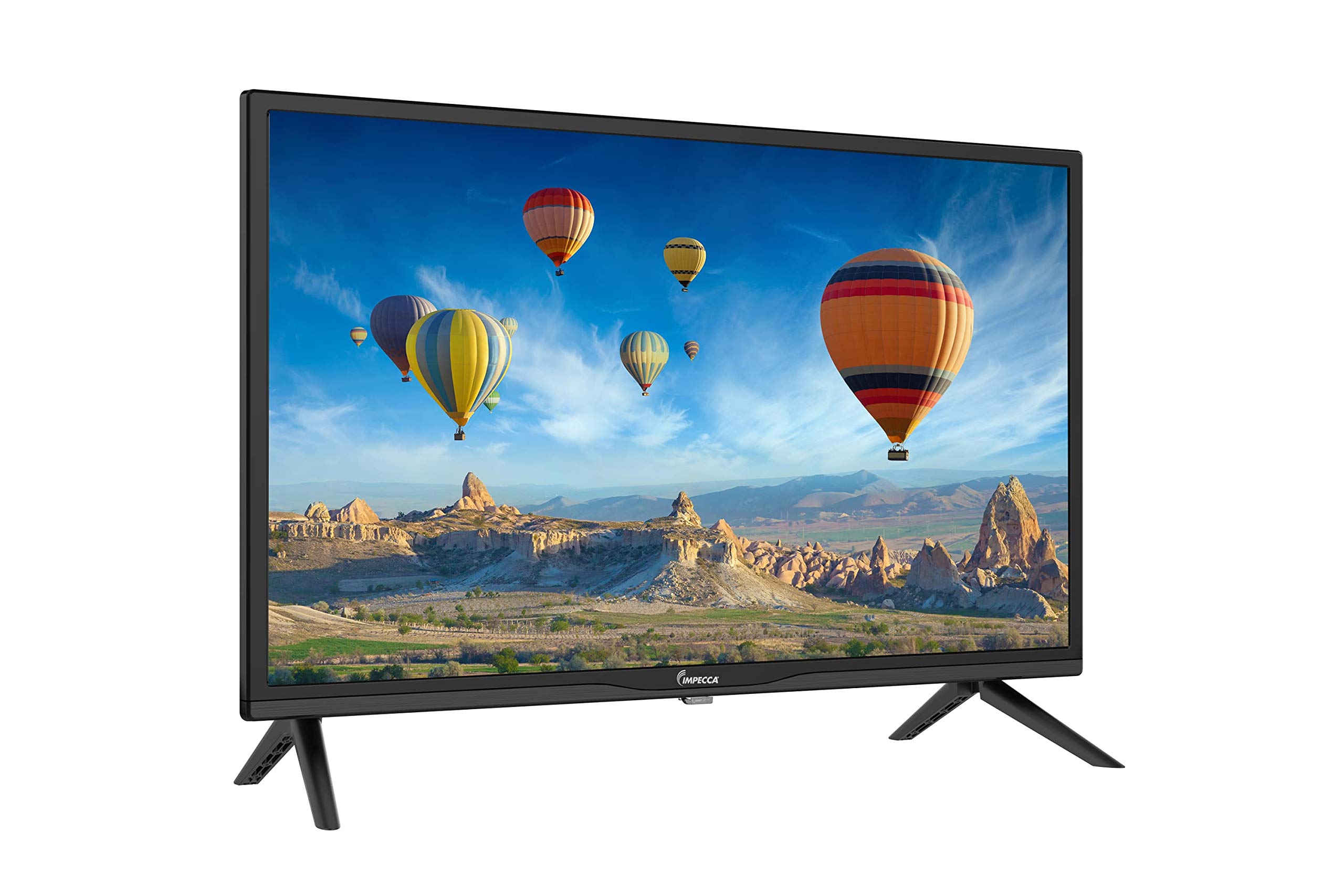 Impecca 24 Inch LED HD TV Monitor TL2400H - Energy Star Certified, Slim Design 720p, Built-in Speakers, HDMI & USB Ports, Remote Included, Wall Mountable - Ideal for Bedrooms, Kitchens, and Small Spaces