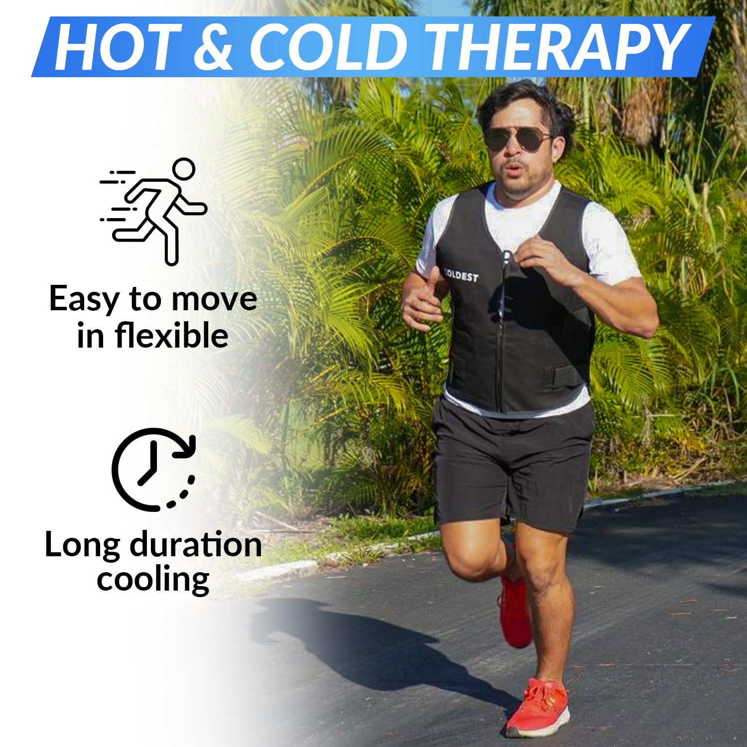 Ultimate Cooling Jacket for Men & Women - Reusable Ice Vest with Ice Packs for Hot Weather, Perfect for Cycling, Running, Outdoor Sports, and Summer Activities