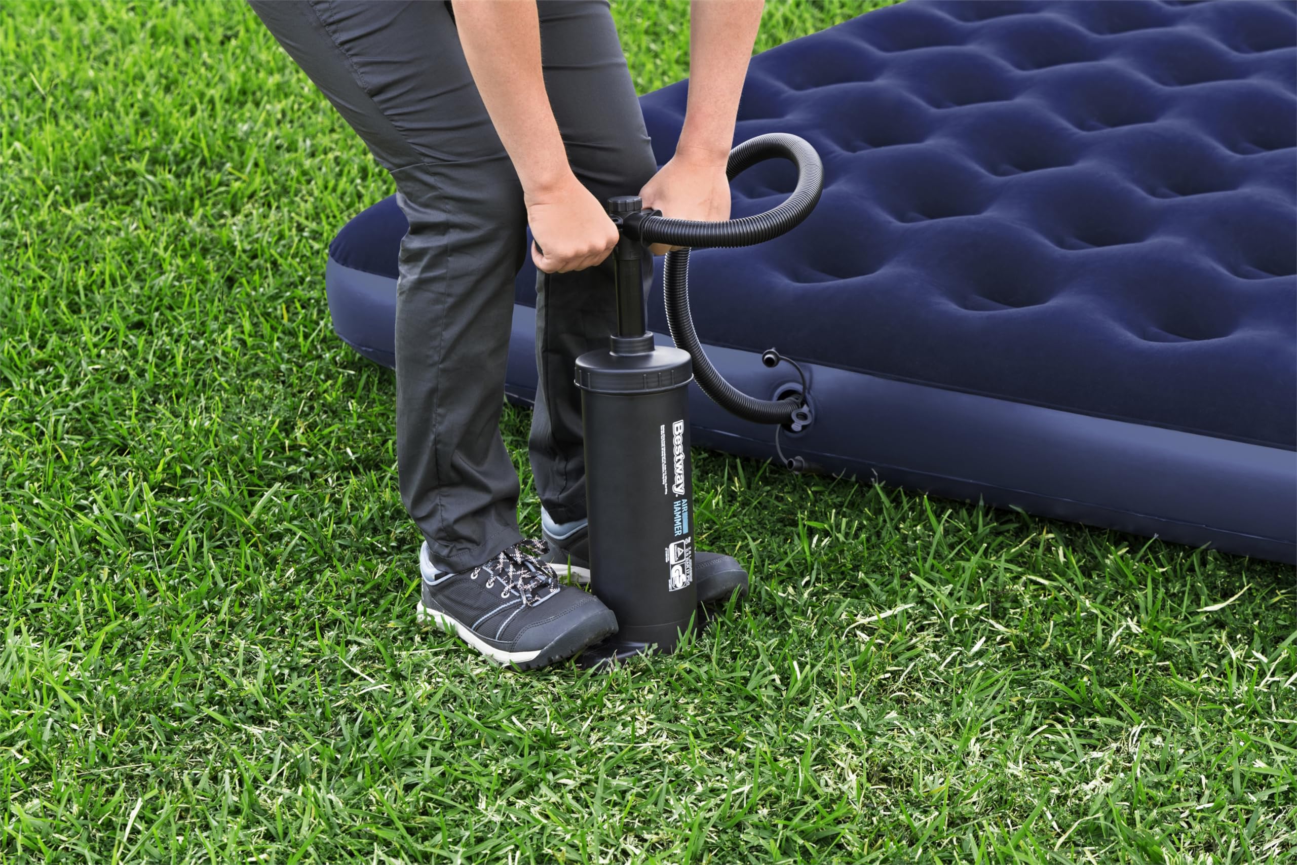 Bestway Air Hammer Double Acting Pump 2,800 ml – High-Pressure Air Pump for Inflatable Pools, Boats, and Air Mattresses – Perfect for Outdoor Camping, Beach Trips, and Water Sports