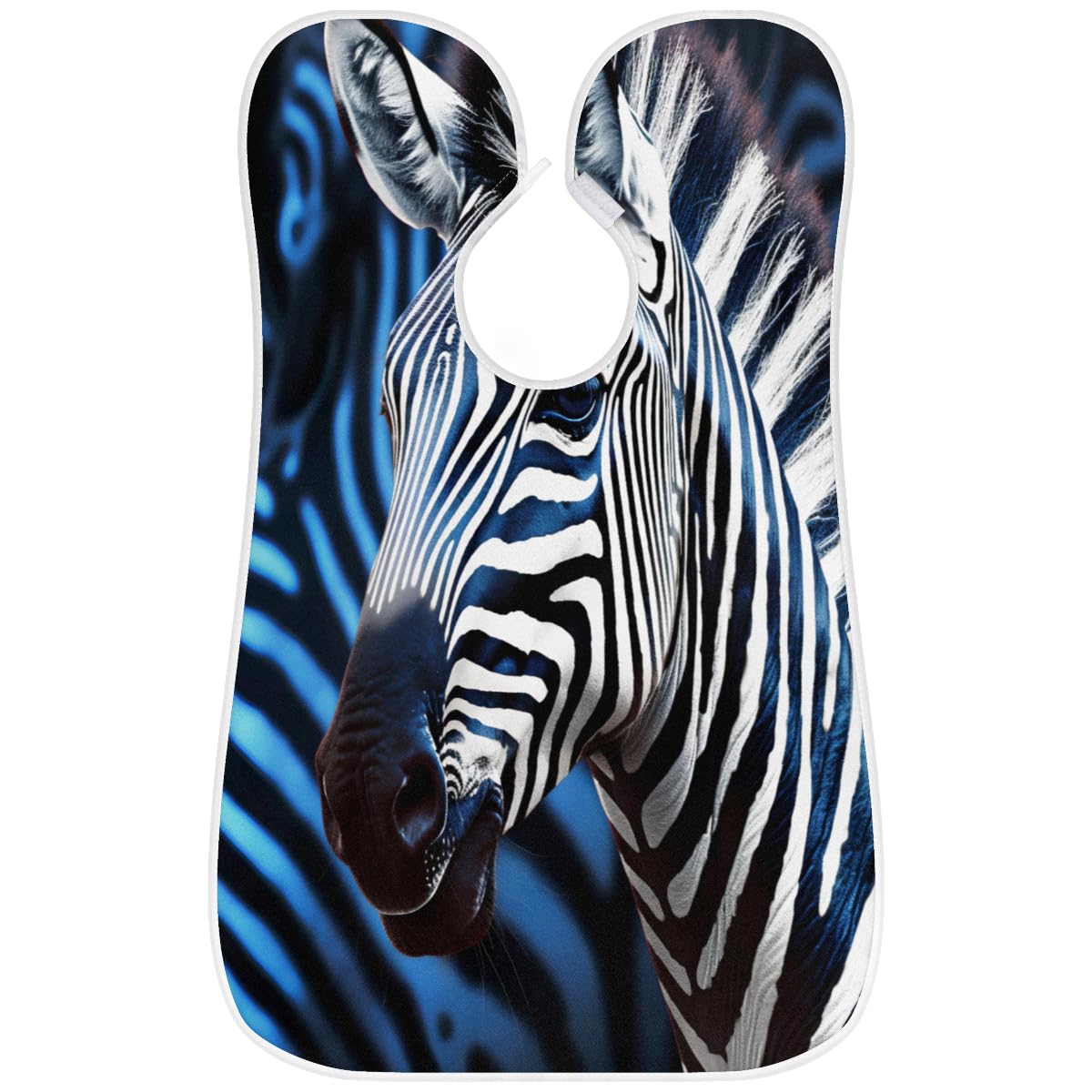 Zebra Print Beard Bib for Men - Waterproof Shaving Apron for Hair Dye & Makeup - Salon Hair Cutting Cape with Sink Catcher - Perfect Beard Trimming & Lineup Tool for Barbers & Home Grooming