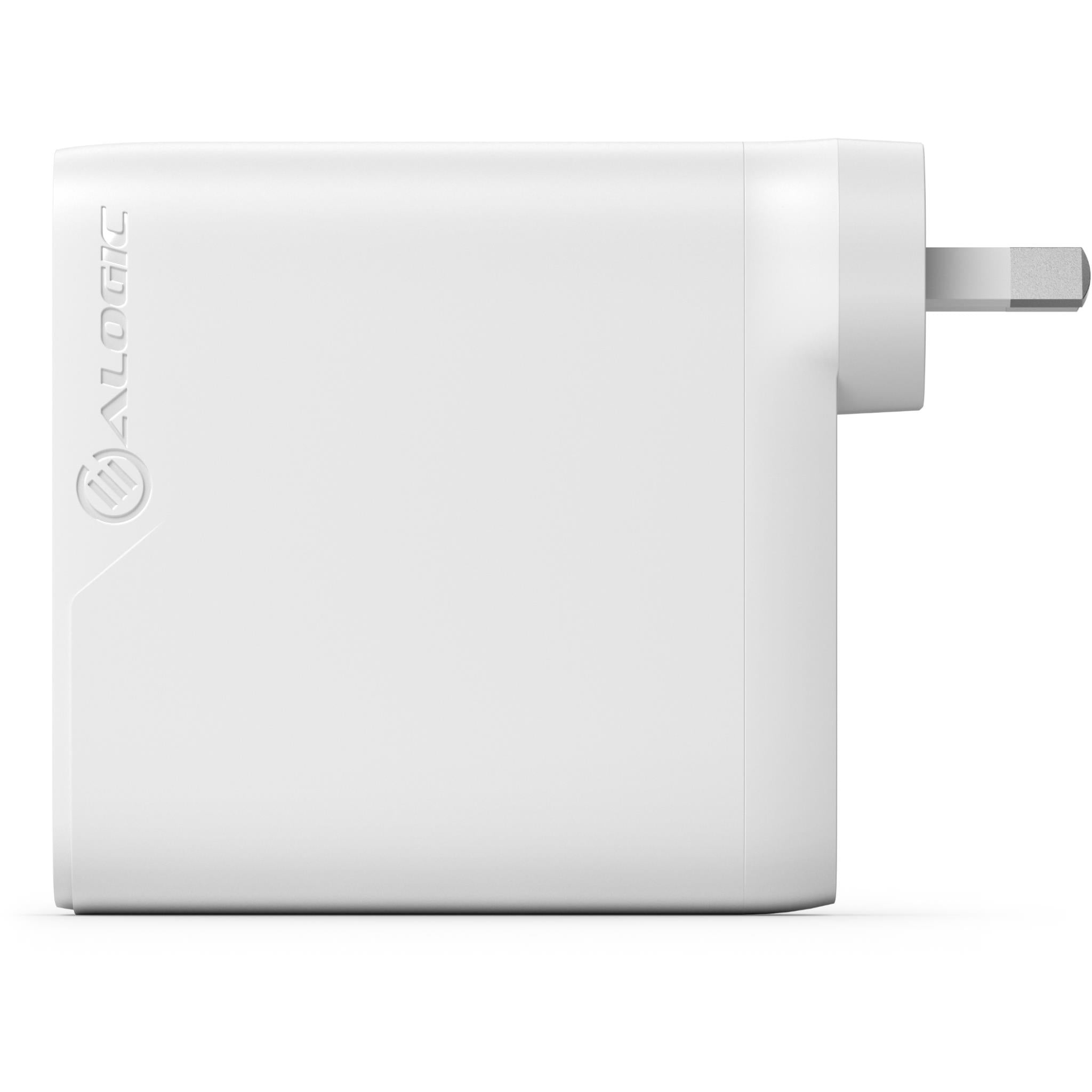 ALOGIC 100W GaN Fast Charger - 4 Port USB C Wall Charger with 100W Cable for MacBook Pro, iPhone 15, iPad, Samsung Galaxy - Compact Travel Charger for Home, Office & Hotel Use