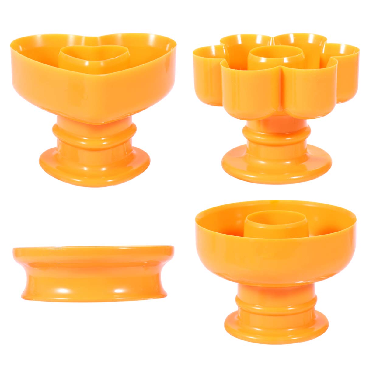 DOITOOL 4-Piece Silicone Donut Baking Mold Set - Heart & Flower Shaped Non-Stick Donut Pan for Oven, Cupcakes, Muffins - Perfect for Birthday Parties, DIY Desserts & Holiday Baking