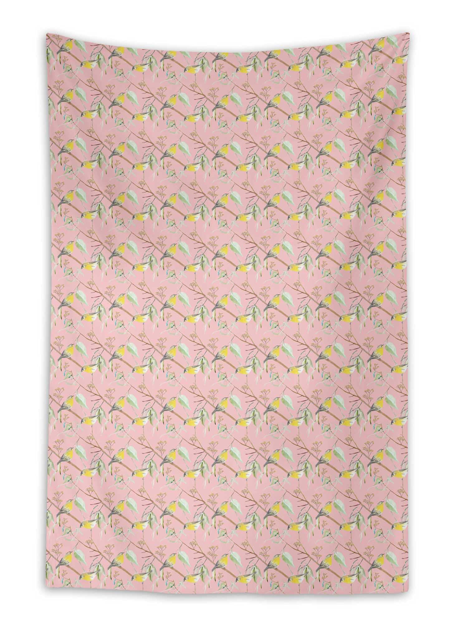 Stylish Pink Browed Flowerpecker Bird Beach Throw Tapestry Wall Art - 58 x 80 Inches - Perfect for Bohemian Home Decor, Beach House Wall Hanging, and Dorm Room Aesthetic