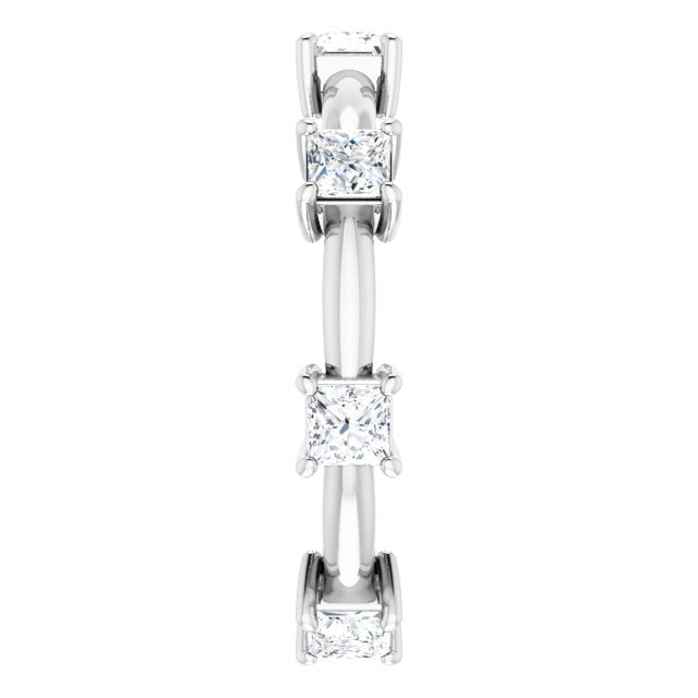 1.26 Carat Princess Cut Diamond Eternity Band Ring for Women - Perfect for Weddings, Anniversaries & Special Occasions