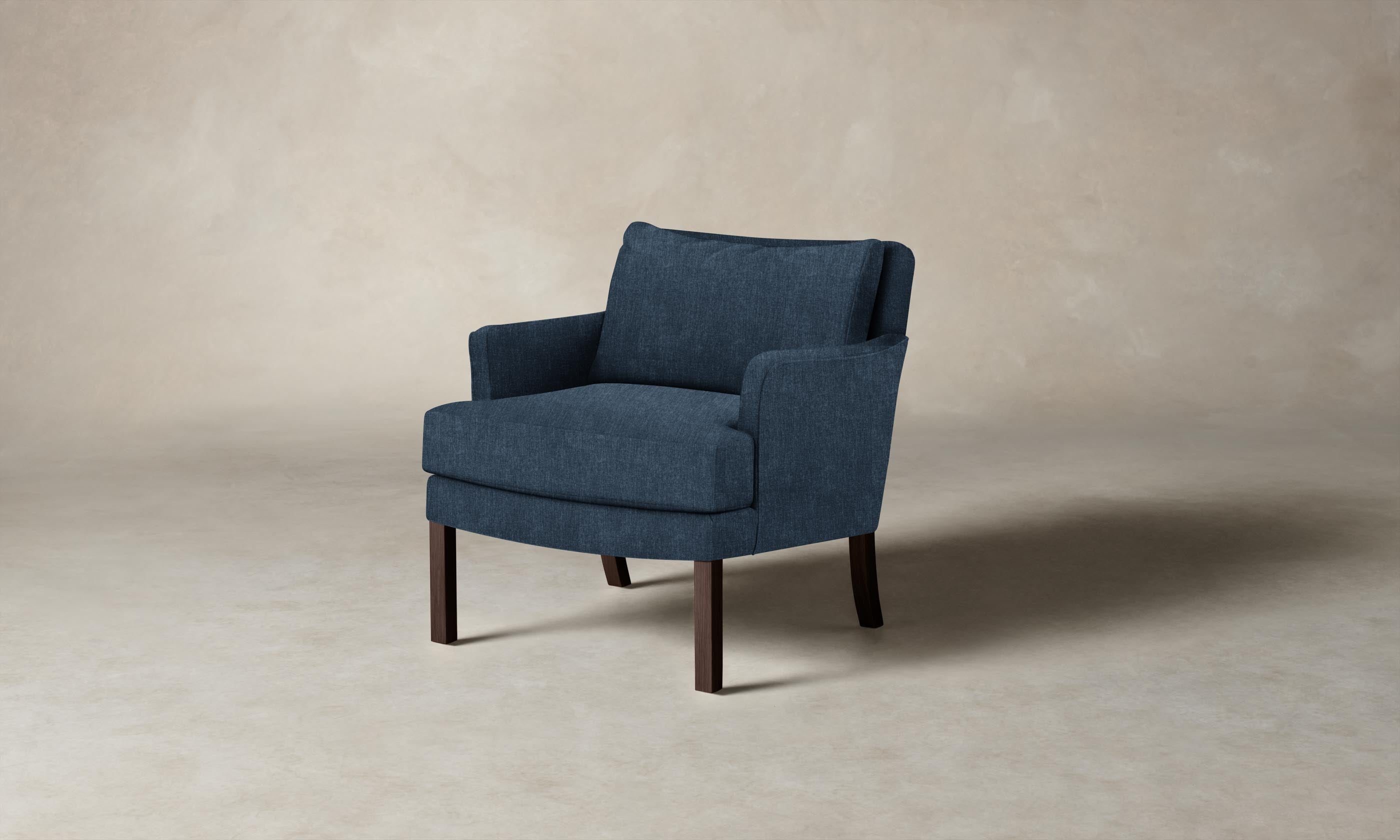 Kaye Chair - Performance Tweed Denim Upholstered Accent Chair for Living Room, Bedroom & Office - Stylish & Comfortable Seating Solution