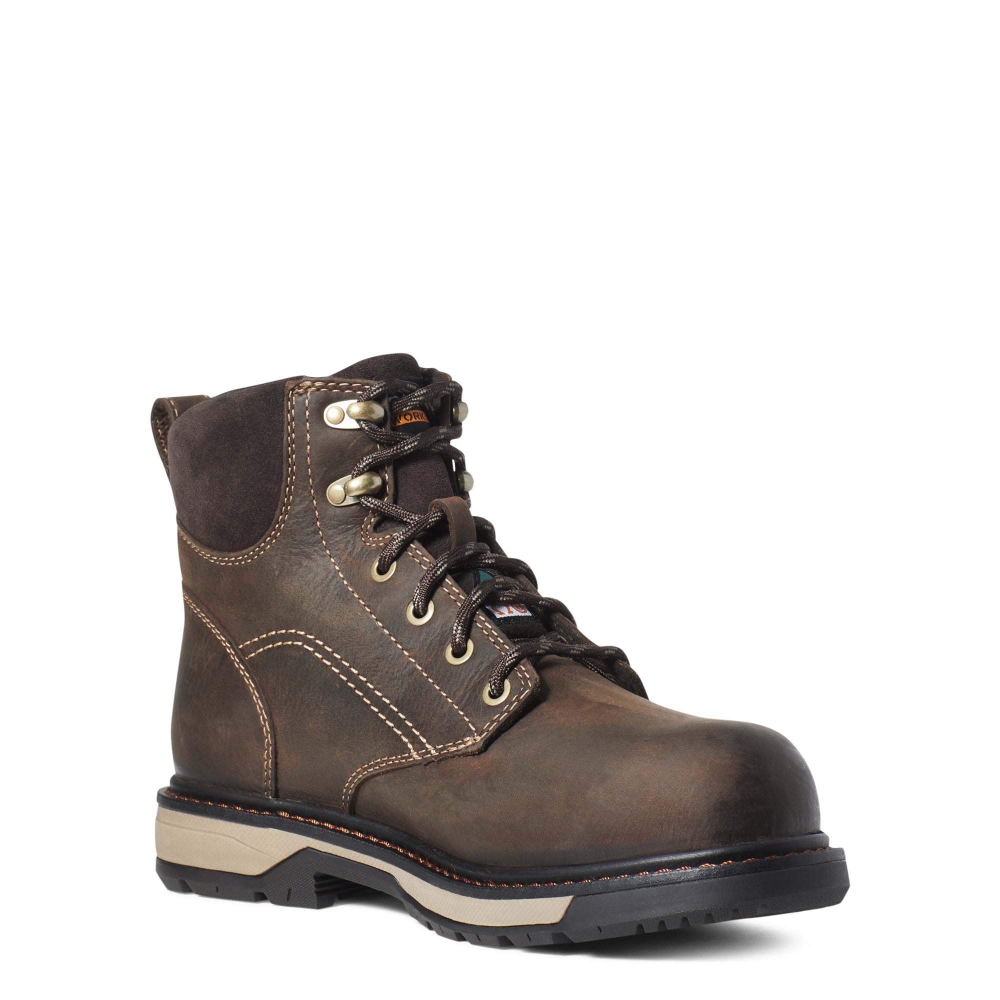 Riveter 6 Women's CSA Certified Waterproof Composite Toe Work Boots - Brown - Durable Safety Shoes for Construction, Warehouse & Outdoor Work
