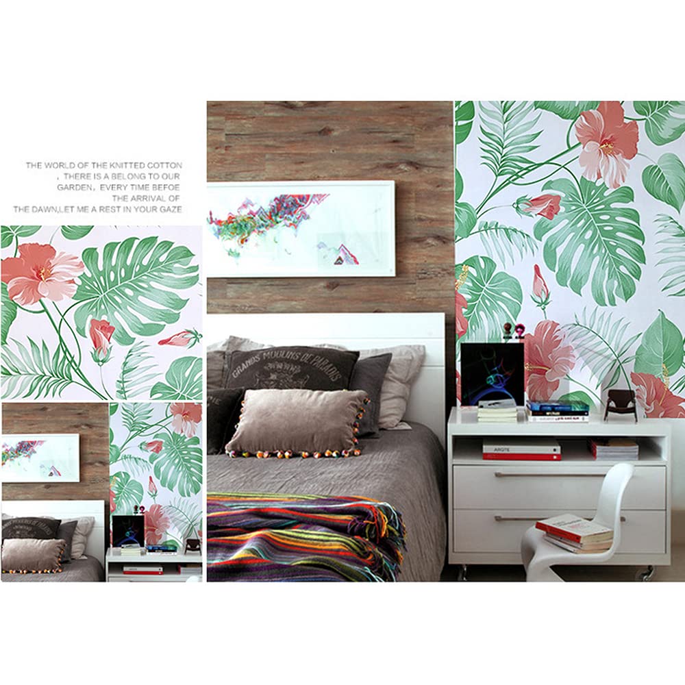 Non-Slip Self-Adhesive Shelf Liner - Red Canna Flower Pattern - 118x17.7 Inch Drawer & Cabinet Liner - Waterproof Kitchen Shelf Paper for Dressers, Closets, Pantry Organization & Furniture Protection