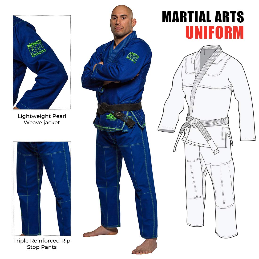 Premium FUJI Boys Karate Uniform - Authentic Japanese Martial Arts Gi for Kids - Ideal for Training, Competitions & Dojo Practice