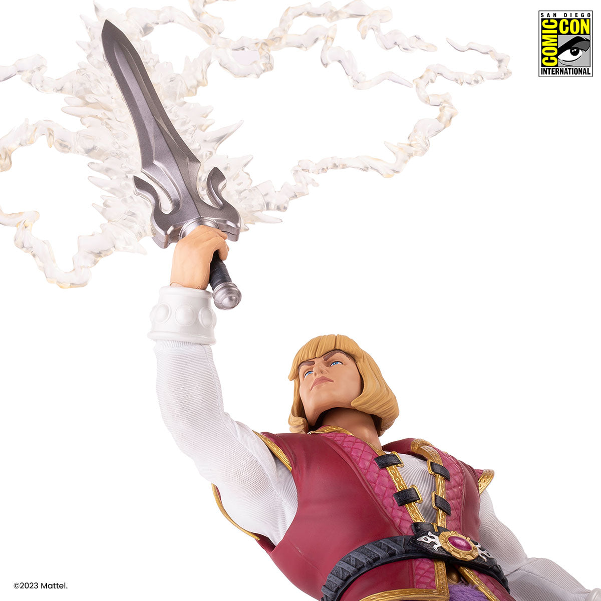 Masters of the Universe Prince Adam 1/6 Scale Action Figure SDCC Exclusive Collectible - Perfect for Display, Gifts, and Comic-Con Fans