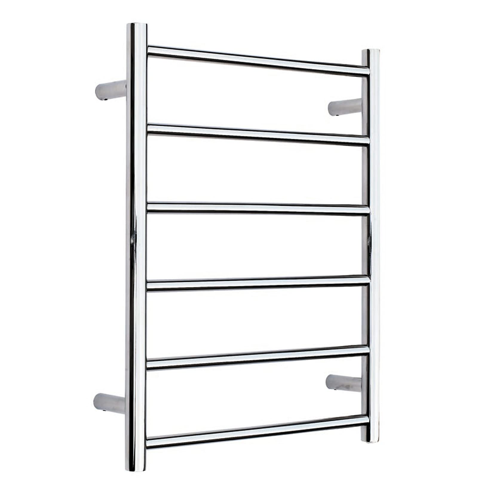 Electric Heated Towel Rack - 6 Round Bar Wall Mounted Stainless Steel Towel Warmer with Low Energy Consumption | Modern Bathroom Radiator for Spa, Luxury Hotels & Cozy Homes