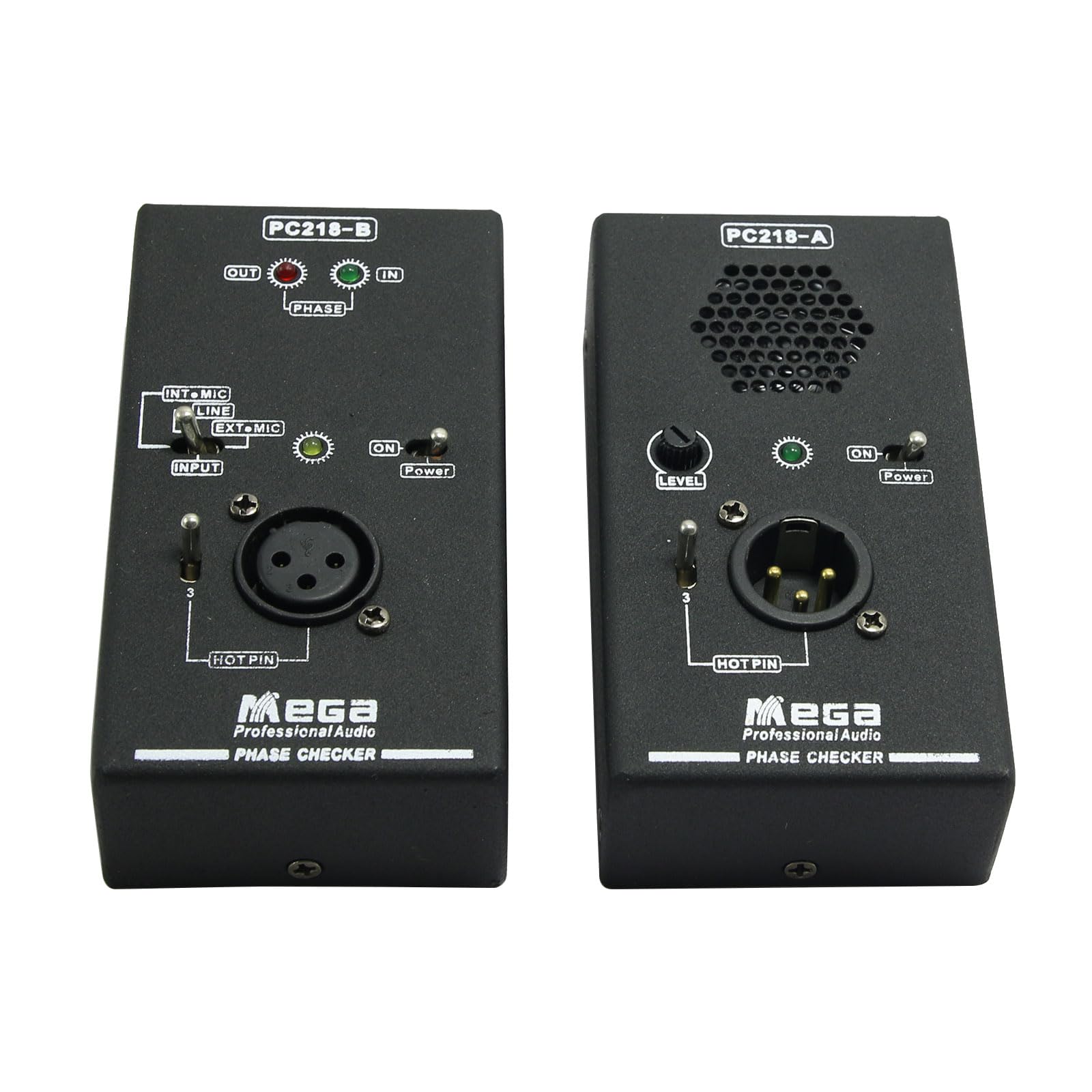 Professional PC218 Phase Polarity Tester - Audio Speaker & Microphone Polarity Checker for Sound System Testing | Perfect for Studio, Live Performance & Home Theater Setup