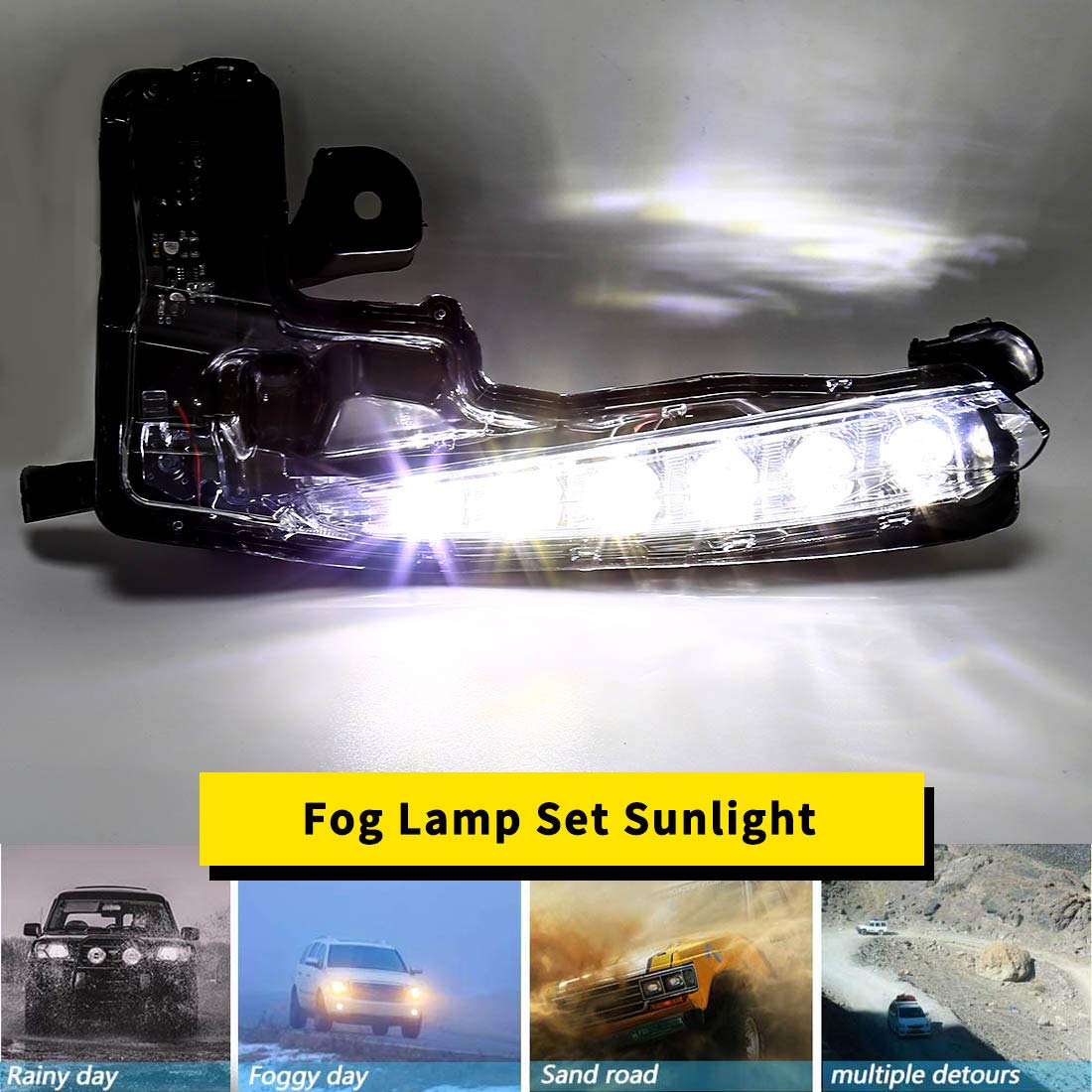 2017-2019 Toyota Corolla SE/XSE LED Fog Lights with Amber Turn Signal - DRL Daylight Running Lamps Kit (Includes Bezel, Switch & Wiring Harness) | Perfect for Night Driving & Enhanced Visibility