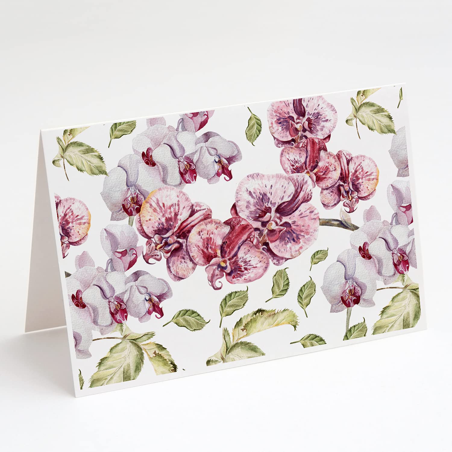 Blank A7 Size 5x7 Greeting Cards with Envelopes - Pack of 8 Whimsical Orchid Design Stationery | Perfect for Birthdays, Thank You Notes & Special Occasions