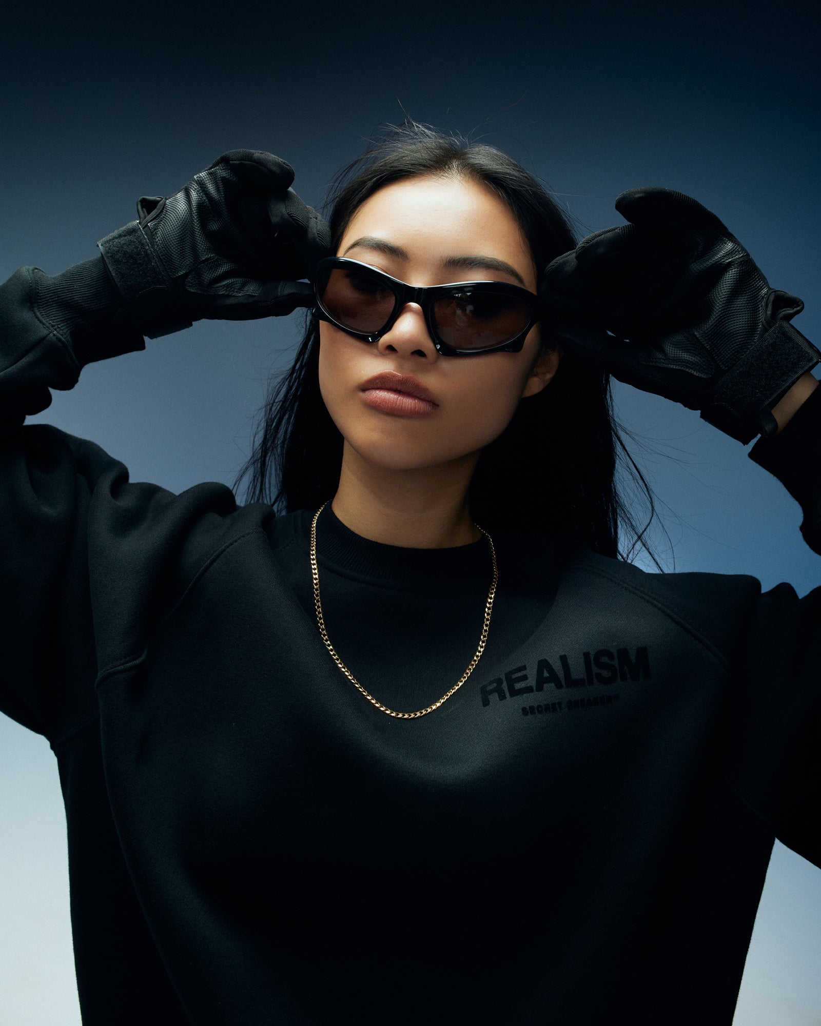 SSS Realism Back Logo Crewneck Sweatshirt - Obsidian Black | Comfortable & Stylish Unisex Pullover for Casual Wear & Street Fashion