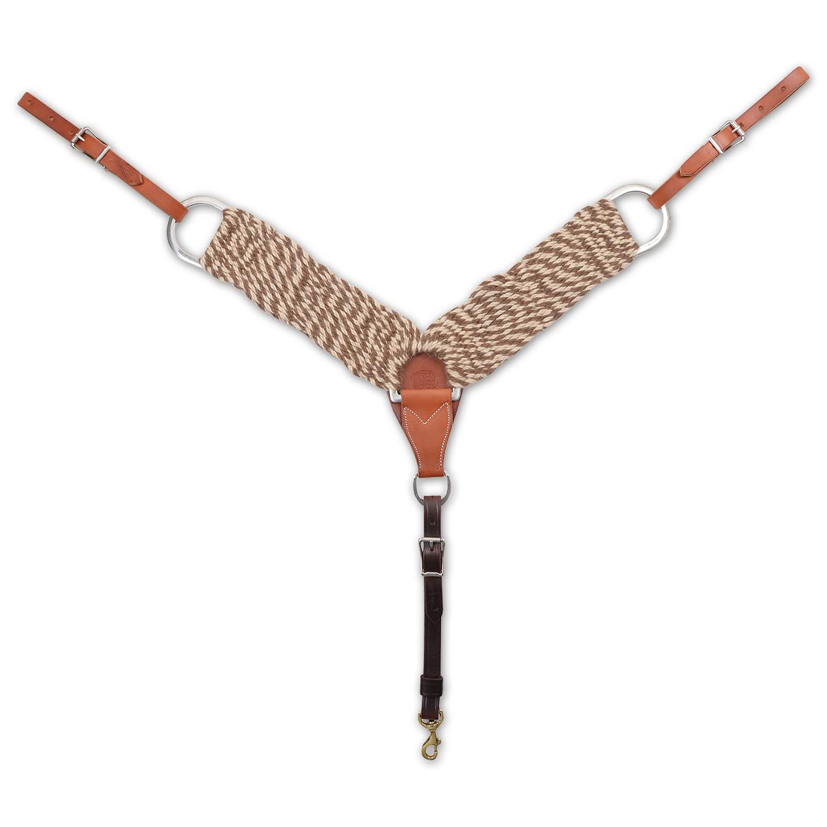 Martin Saddlery 3-inch Mohair-Alpaca Fiber Breastcollar for Horses - Natural Color, Soft & Durable Equestrian Gear - Perfect for Trail Riding, Shows & Western Riding