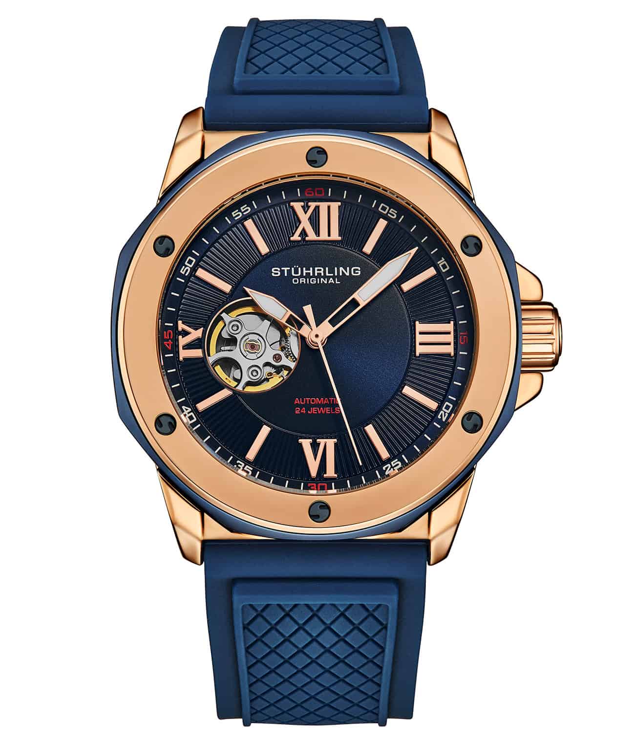 Edwardian Automatic 44mm Skeleton Watch for Men - Luxury Stainless Steel Mechanical Timepiece - Perfect for Business, Formal Events & Gift Giving