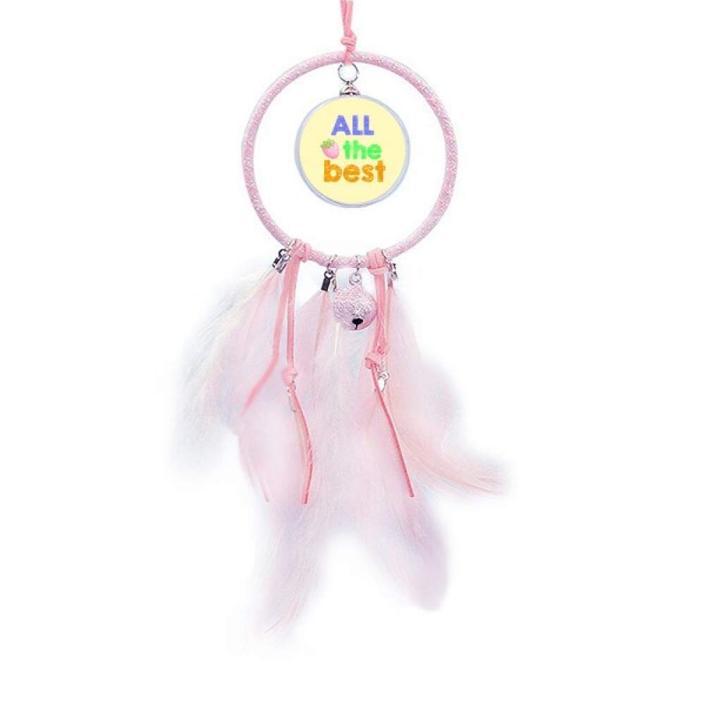 Dream Catcher with Small Bells - Handmade Boho Bedroom Decor for Wall Hanging, Nursery, and Gift Ideas | Warm Heart Text & Lithe Design