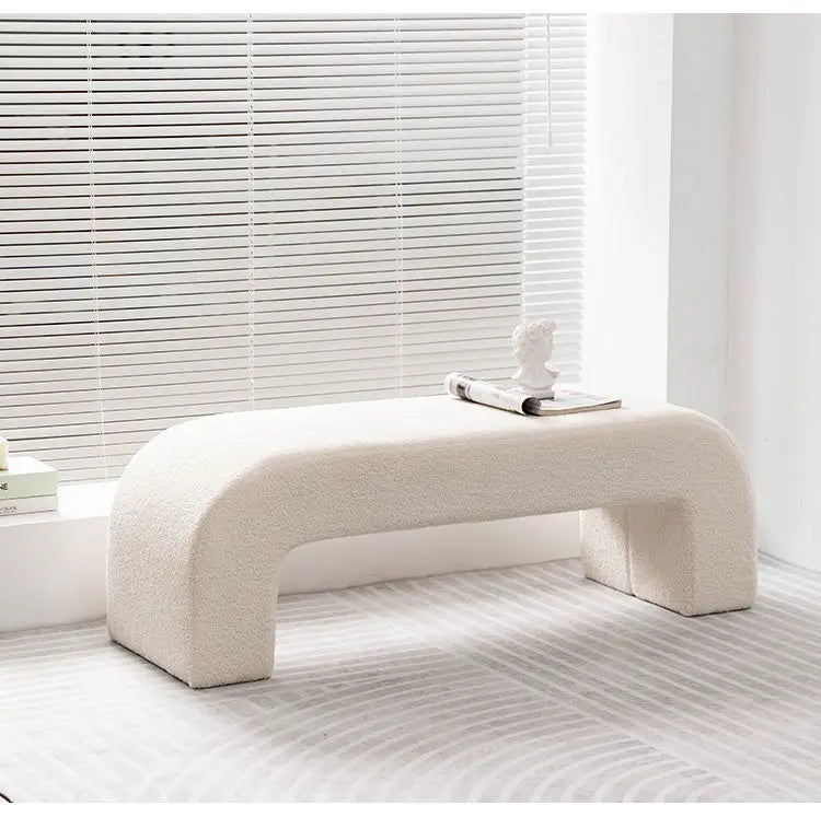 Minimalist Arch Bench - Modern Wooden Entryway Bench for Hallway, Bedroom & Living Room - Stylish Home Decor Furniture for Small Spaces