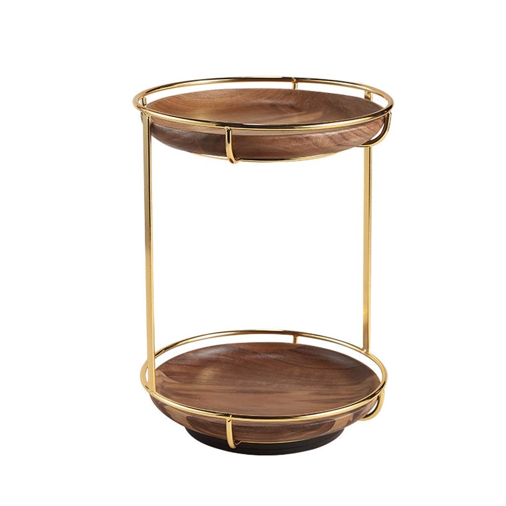 ZYSWP 2-Tier Rotating Wooden Jewelry Organizer - Earring, Necklace, Ring & Bracelet Display Stand with Metal Base - Perfect for Bedroom, Bathroom & Vanity Storage (White)