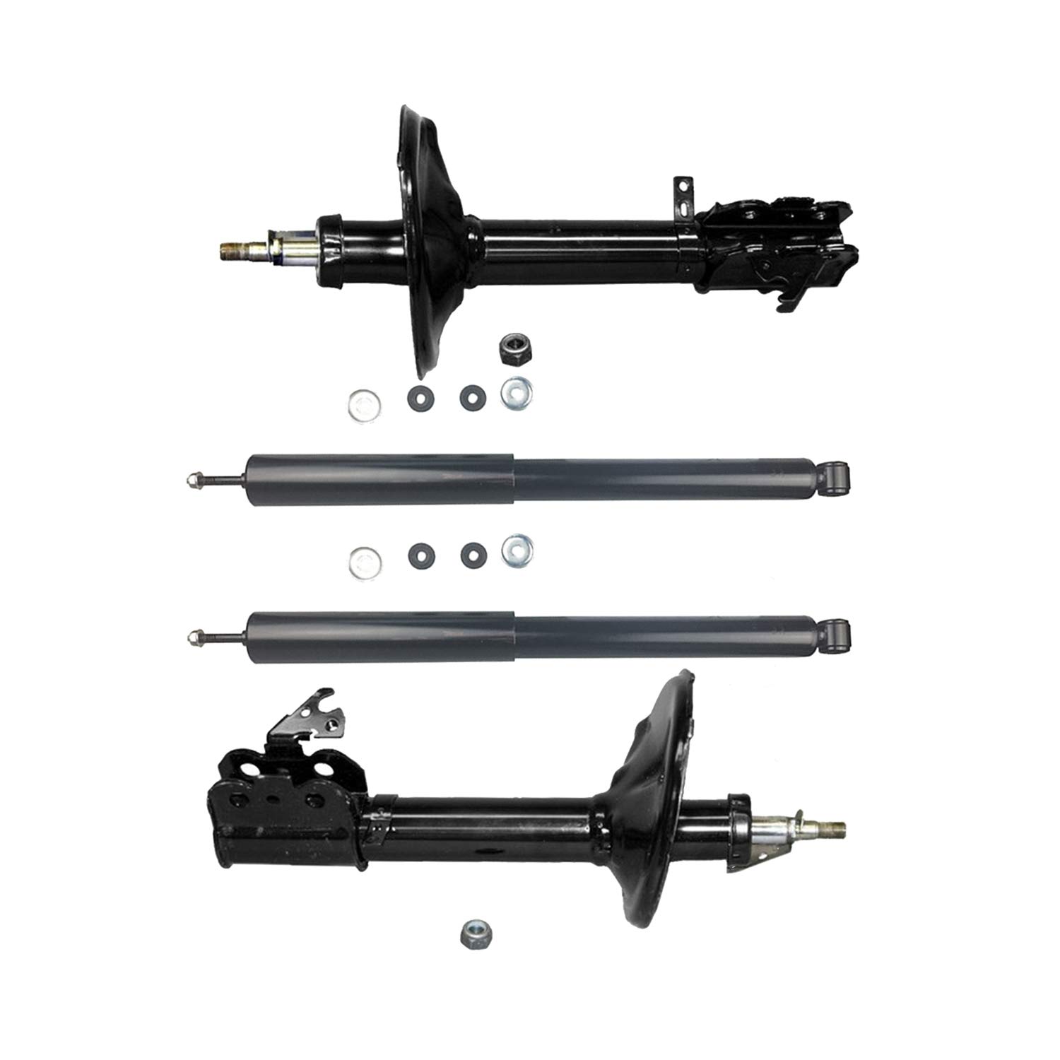 Toyota RAV4 1996-2000 Front & Rear Struts Shock Absorbers - 2.0L L4 AWD/FWD Suspension Replacement Parts - Perfect for Off-Roading, Daily Commuting & Smooth Ride Comfort