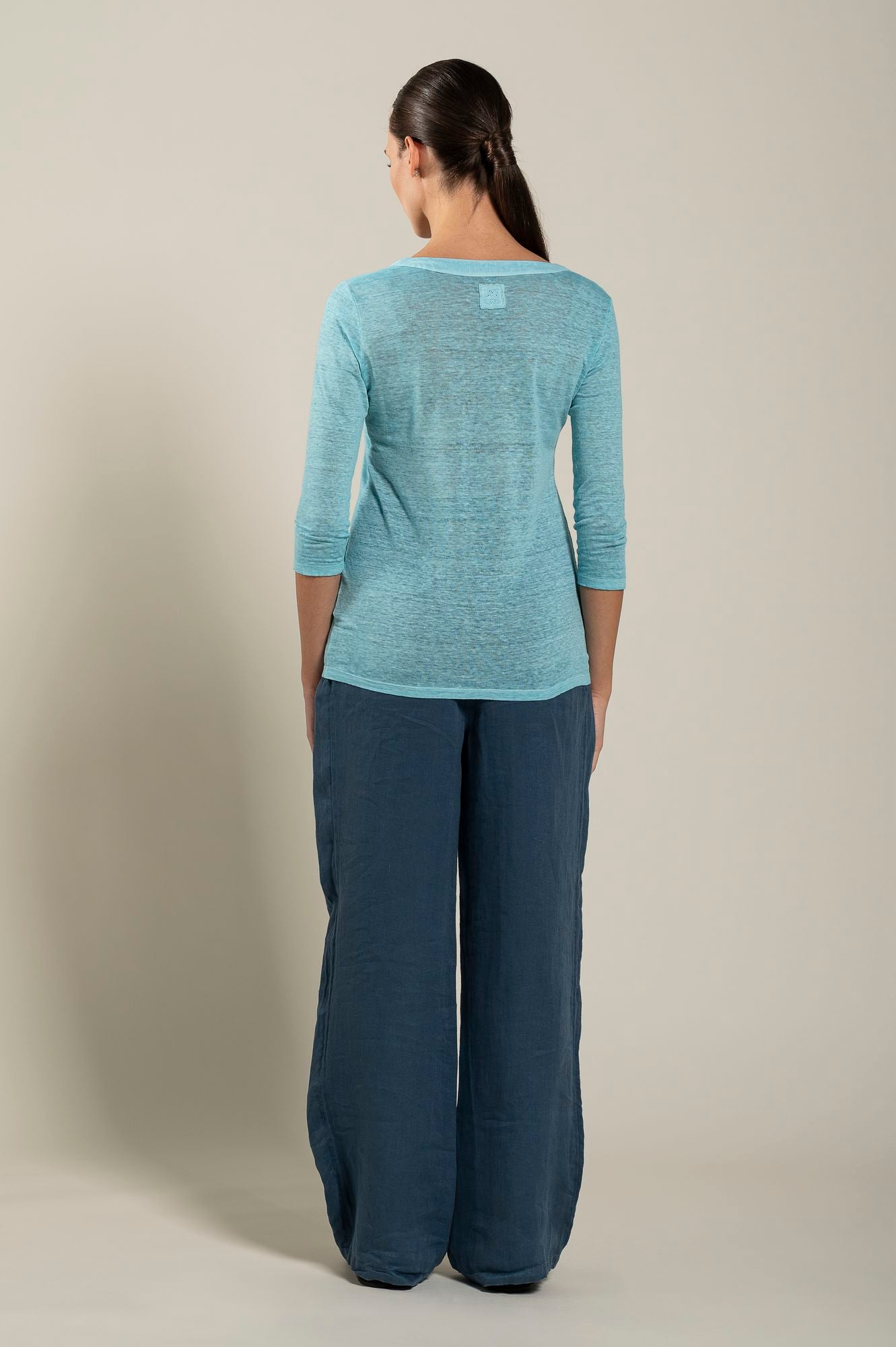 V Neck Three Quarter Sleeve Women's Blouse - Flowy Casual Tops for Summer, Work & Everyday Wear | Breathable Comfort Fit for Office, Date Night & Weekend Outings