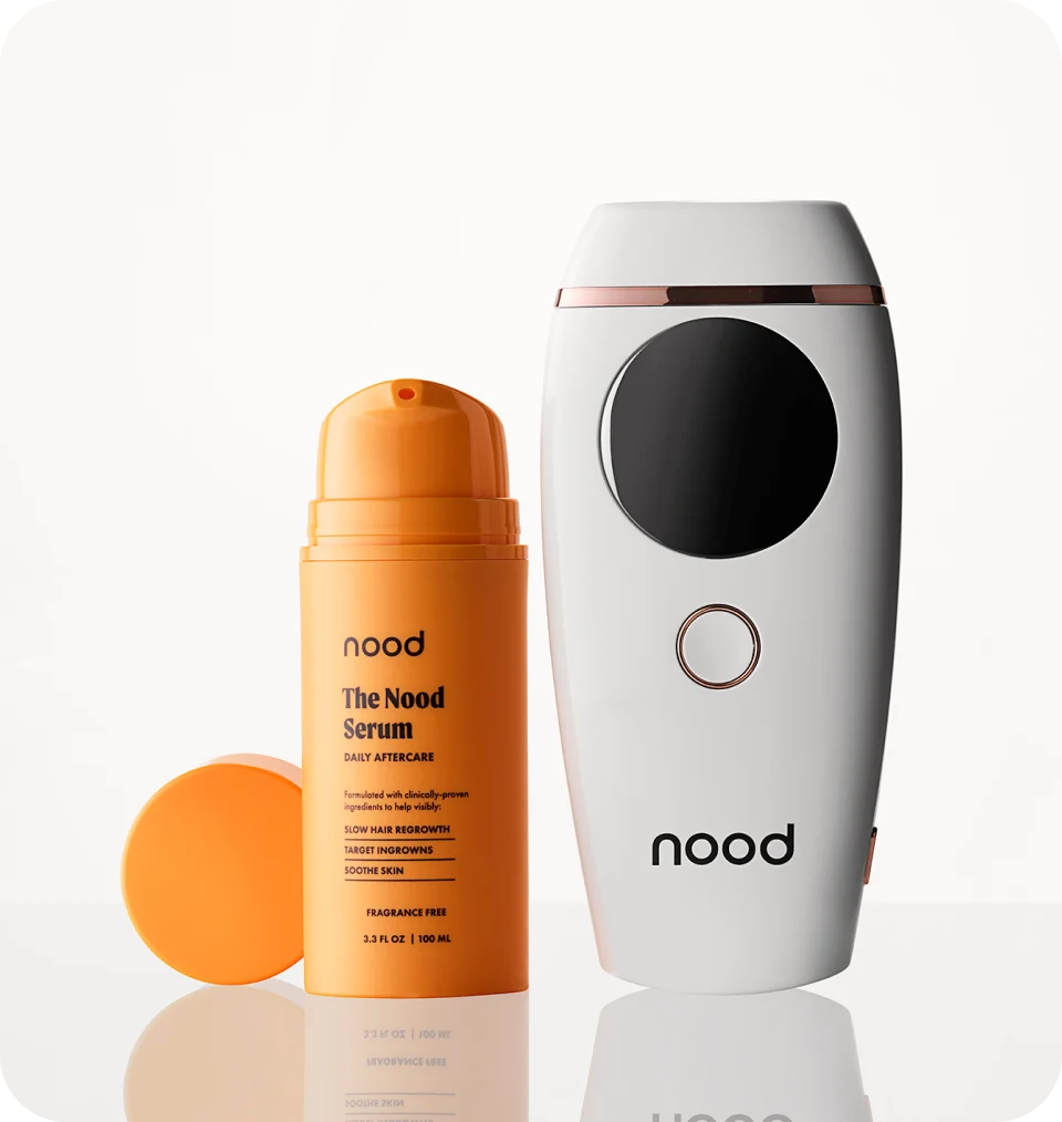 The Flasher™ 2.0 LED Light Therapy Mask & The Nood Anti-Aging Serum Set - Professional Skincare Treatment for Wrinkles & Glowing Skin - Perfect for Home Spa & Nighttime Routine