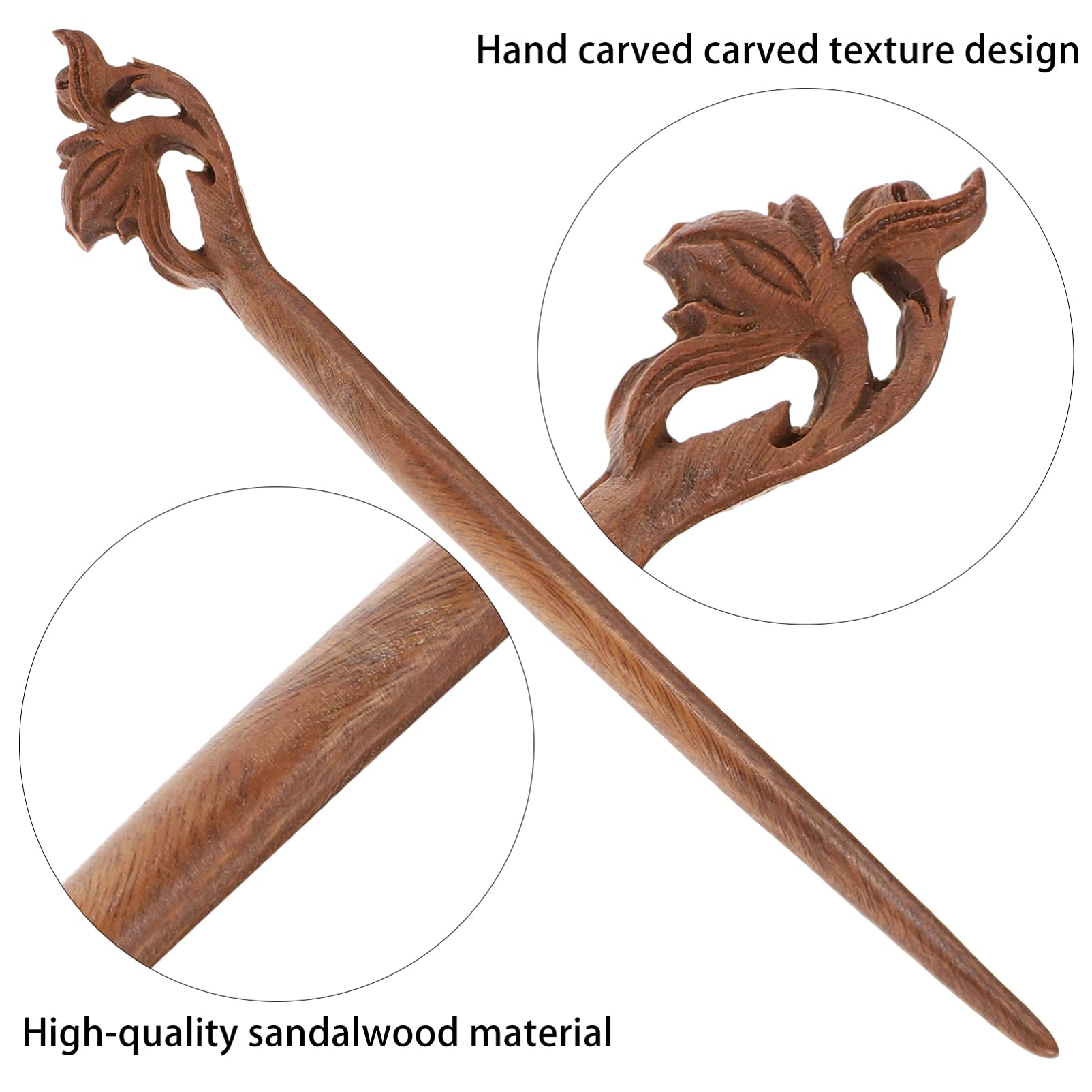 Wowobjects® Chinese Style Wooden Hair Stick - Elegant Hair Pin & Chopstick for Women | Perfect for Updos, Bun Hairstyles & Traditional Chinese Fashion