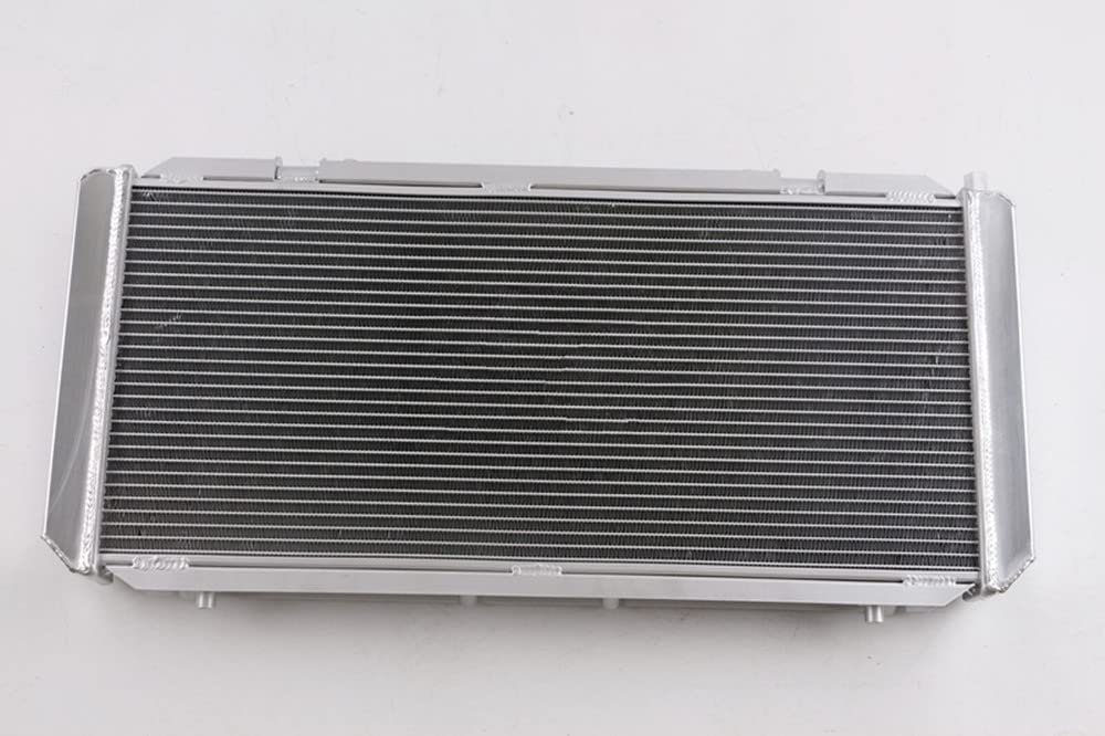 High Performance 2-Row Aluminum Radiator with Dual Fans for 1990-1997 Toyota MR2 3SGTE SW20 (2.0L L4 MT) - Perfect for Racing, Daily Driving & Engine Cooling Upgrades