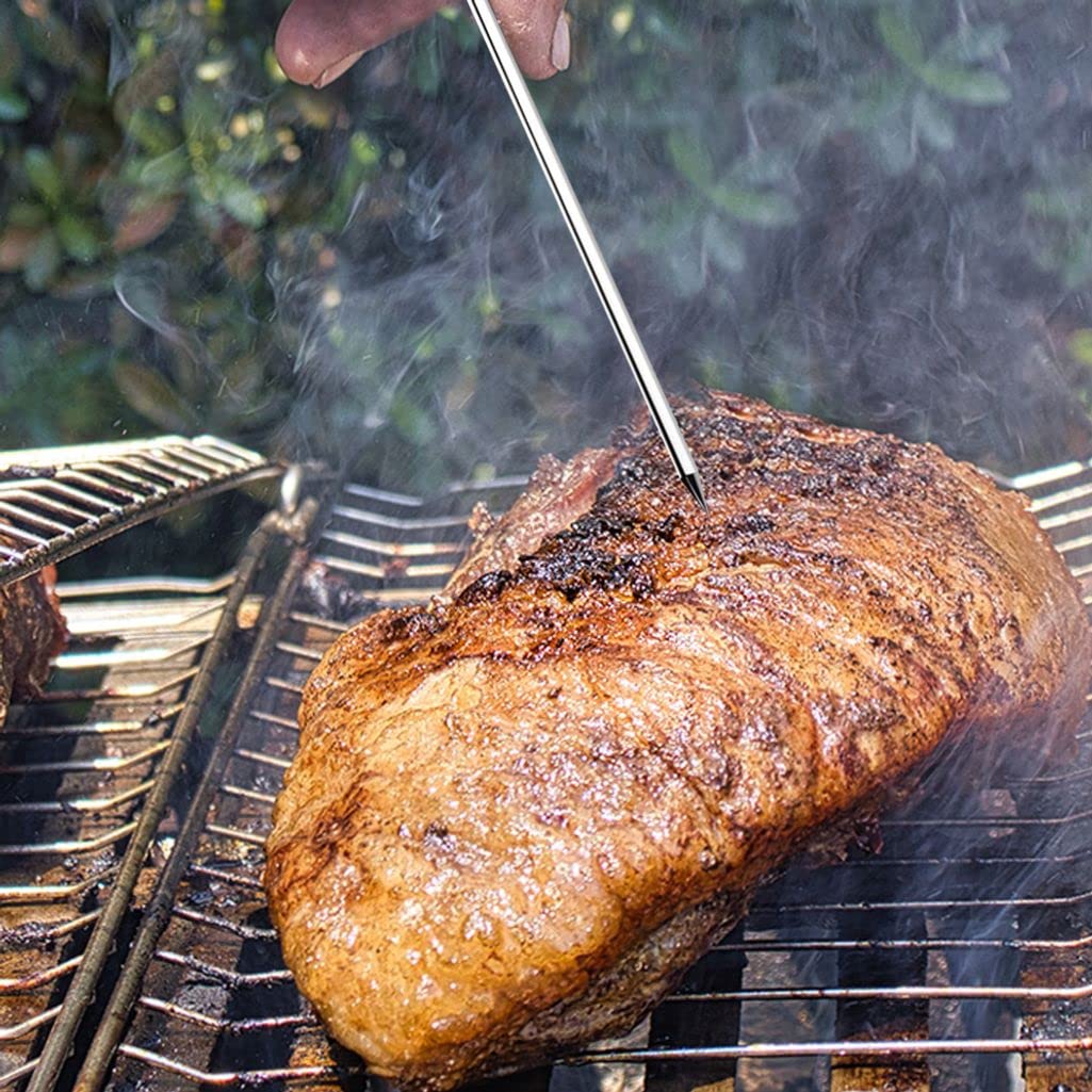 **Wireless BBQ Thermometer with Large LCD Display - High Accuracy Digital Meat Thermometer for Grilling, Smoking & Baking - Dual Probe Cooking Thermometer with Timer for Oven, Grill & Smoker - Perfect for Steak, Turkey & Home Chefs**