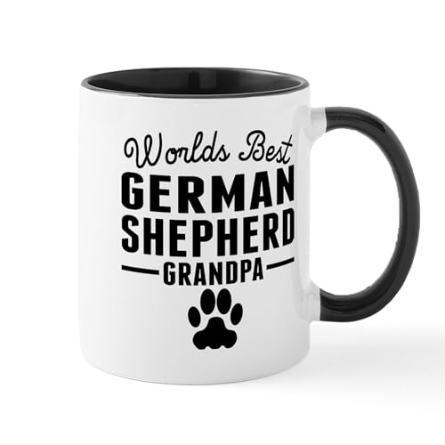 White/Black Inside - Worlds Best German Shepherd Grandpa Mugs