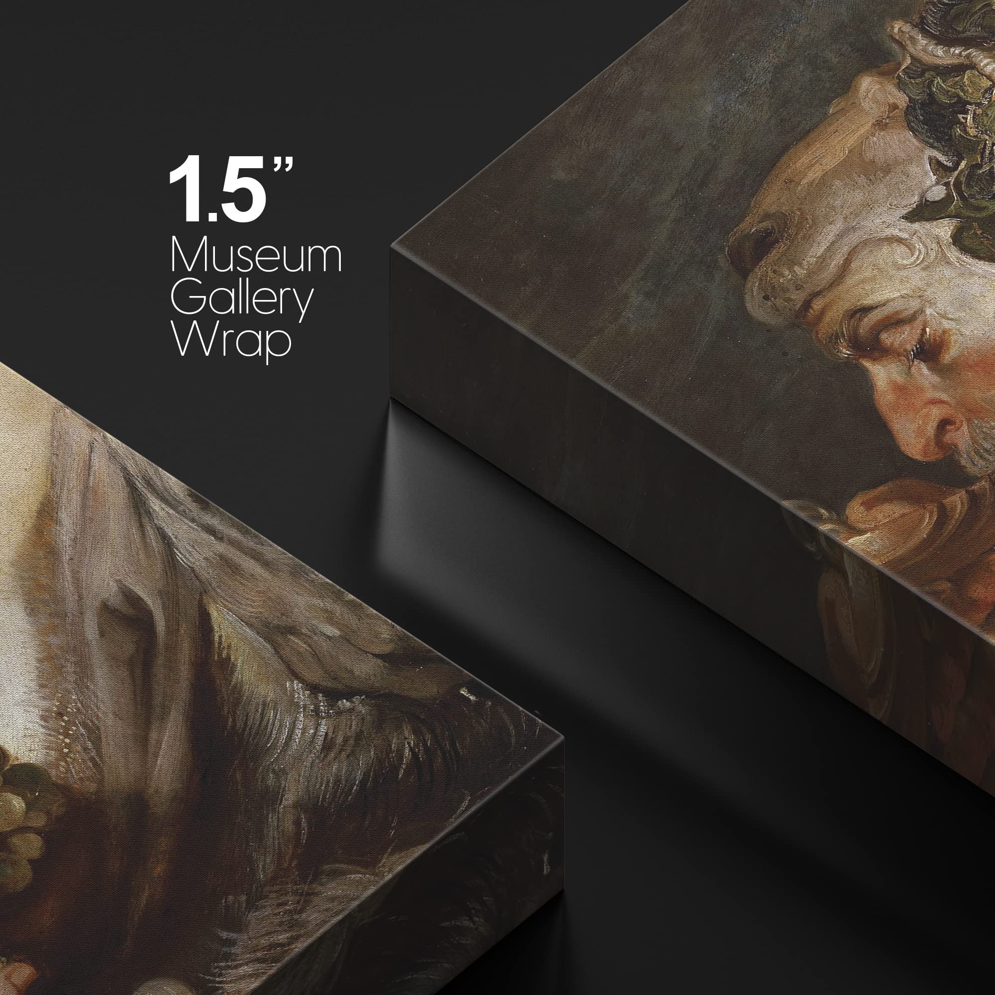 Wall26 - Peter Paul Rubens Baroque Oil Painting 'Two Satyrs' (1618-1619) - 32x48 Inch Canvas Art Print - Mythological Devil & Christian Hell Theme - Home Decor for Living Room, Office & Gallery Display