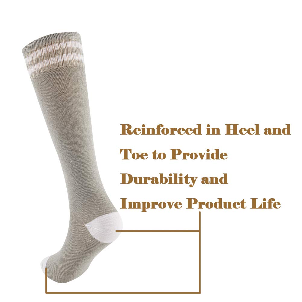 Kids Knee High Socks - Soft Cotton Soccer Socks for Boys & Girls - Breathable Athletic Socks for Toddlers & Children - Perfect for Sports, School & Everyday Wear