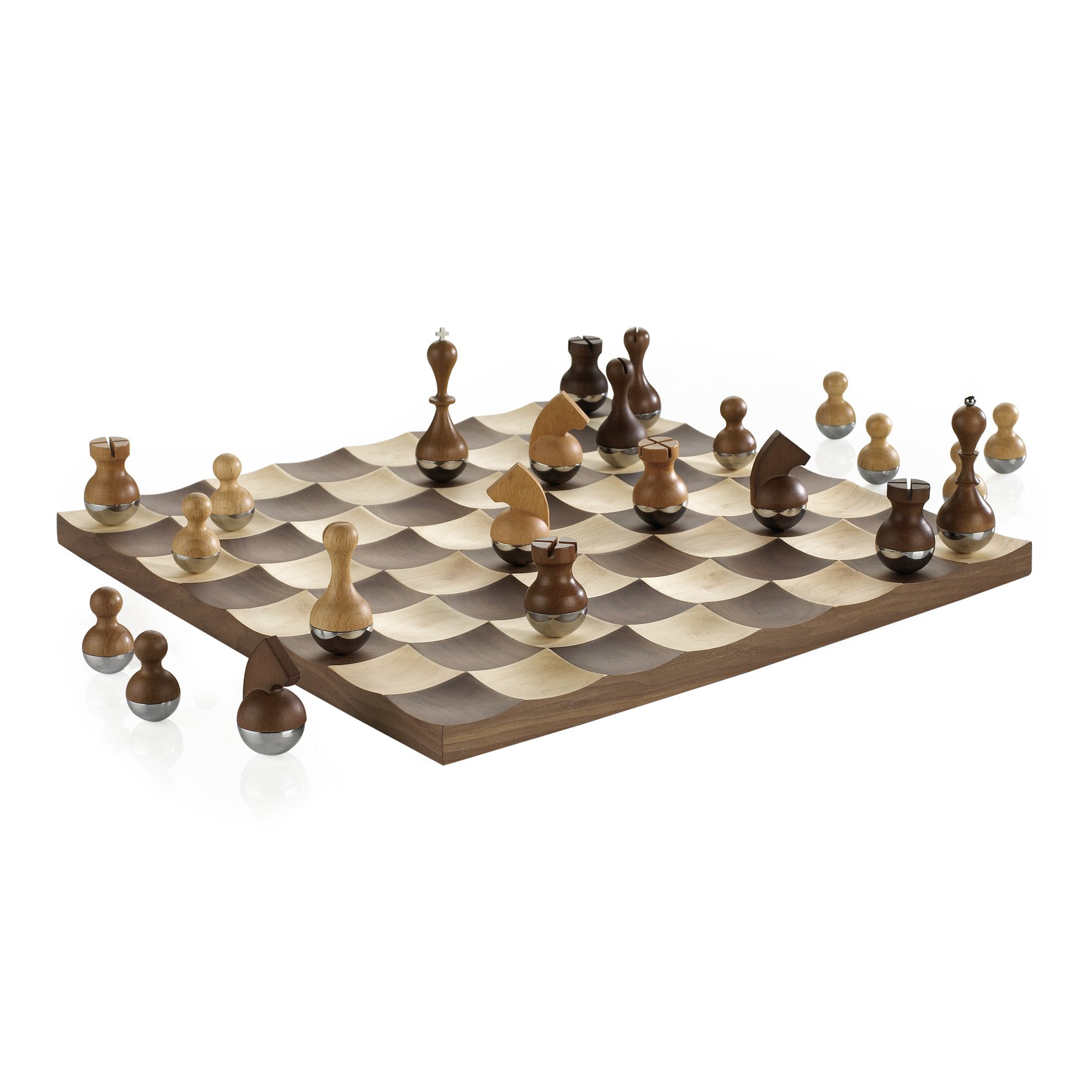 Premium WOBBLE CHESS SET - Fun & Unique Chess Game for Kids & Adults - Perfect for Family Game Nights, Parties & Educational Play