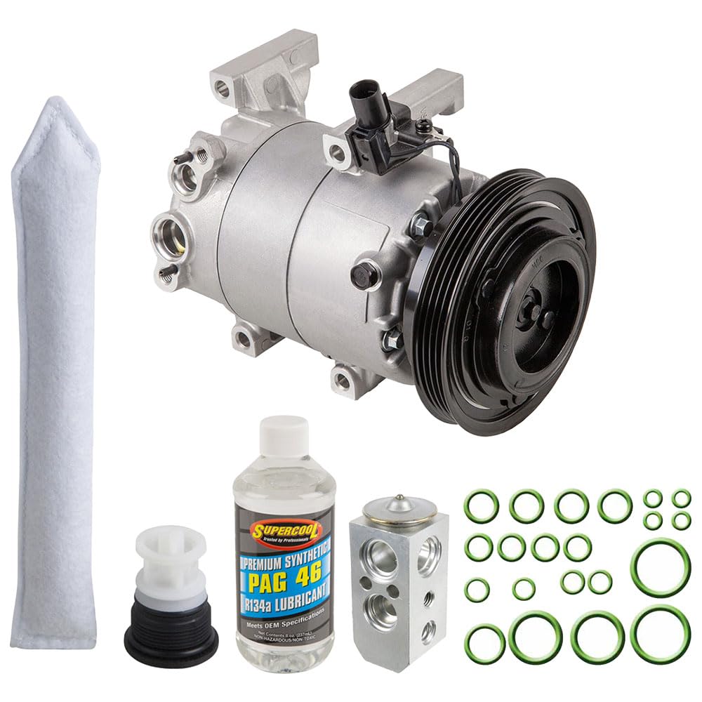 New Hyundai Accent 2010-2011 AC Compressor with A/C Repair Kit (60-89519RK) - OEM Replacement for Cooling System Repair | BuyAutoParts | Perfect for Summer Driving & HVAC Maintenance