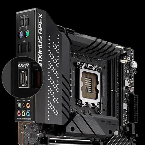 ASUS ROG MAXIMUS Z690 APEX Gaming Motherboard - Intel LGA 1700 Socket, DDR5, PCIe 5.0, WiFi 6E - Perfect for High-Performance PC Builds & Extreme Gaming Rigs