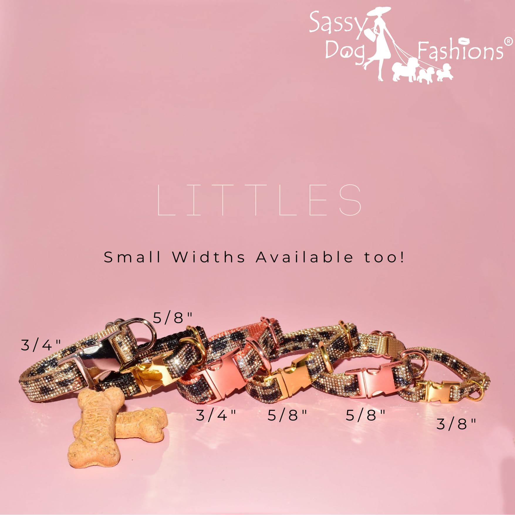 Custom Cheetah Bling Dog Collar with Rhinestones - Adjustable Sparkling Leopard Pet Collar for Small & Medium Dogs | Made in USA | Diamond-like Crystals for Shine | Perfect for Pet Parties, Walks & Fashion Accessories