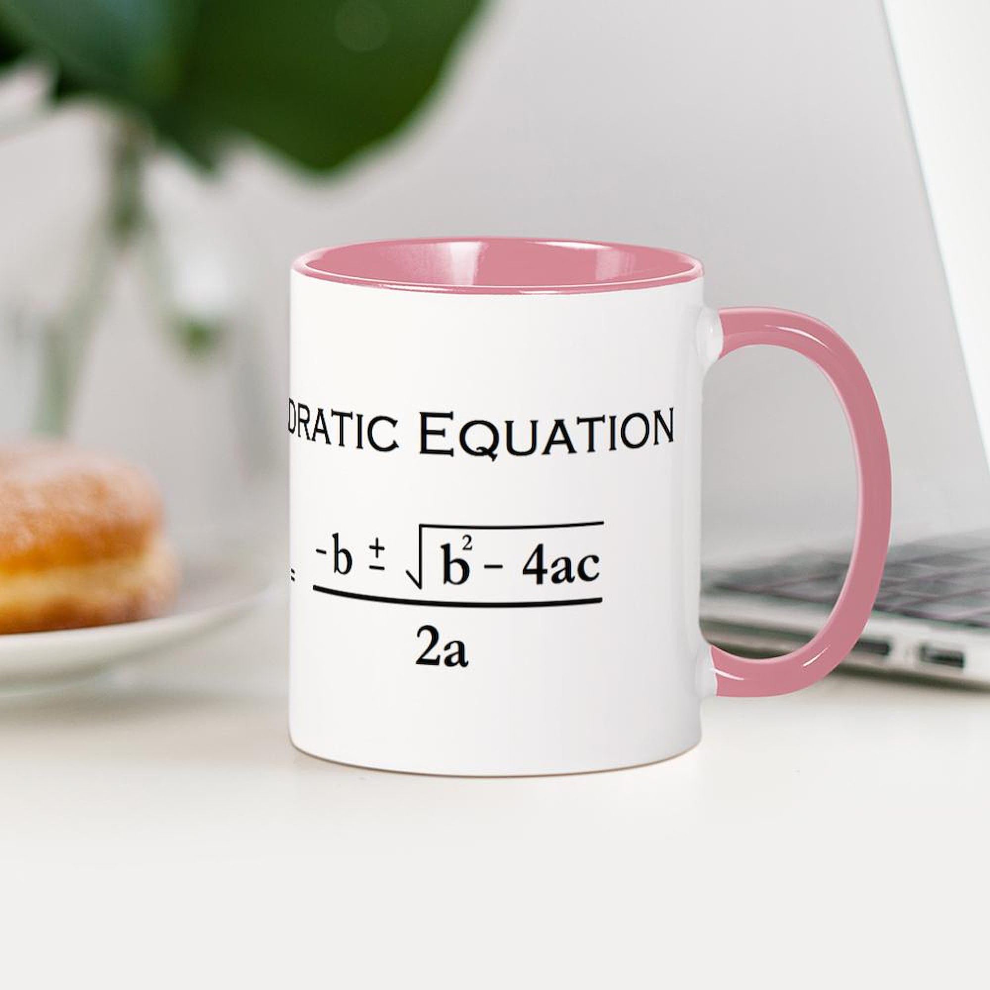 Quadratic Equation Coffee Mug 11 oz (325 ml) - Ceramic Math Teacher Gift for Classroom, Office & Home Use - Funny Science & Algebra Lover Gift Idea