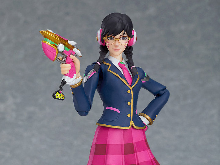 Figma #492 D.Va (Academy Skin Edition) Overwatch Action Figure - Collectible Anime PVC Model for Gamers & Fans | Perfect for Display, Cosplay & Gaming Room Decor