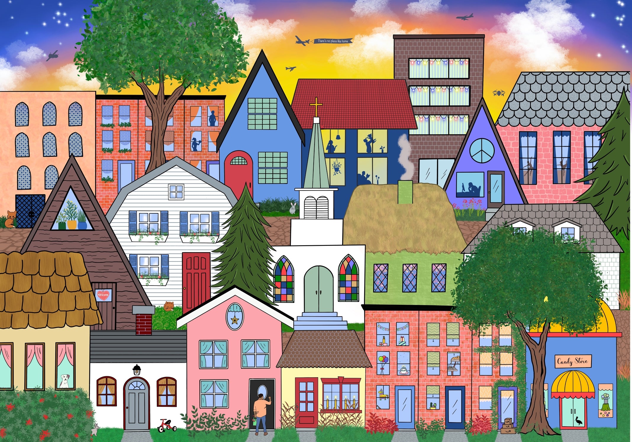 City Sunset 500 Piece Jigsaw Puzzle for Adults - Challenging Landscape Puzzle Game for Family Night, Stress Relief & Home Decor