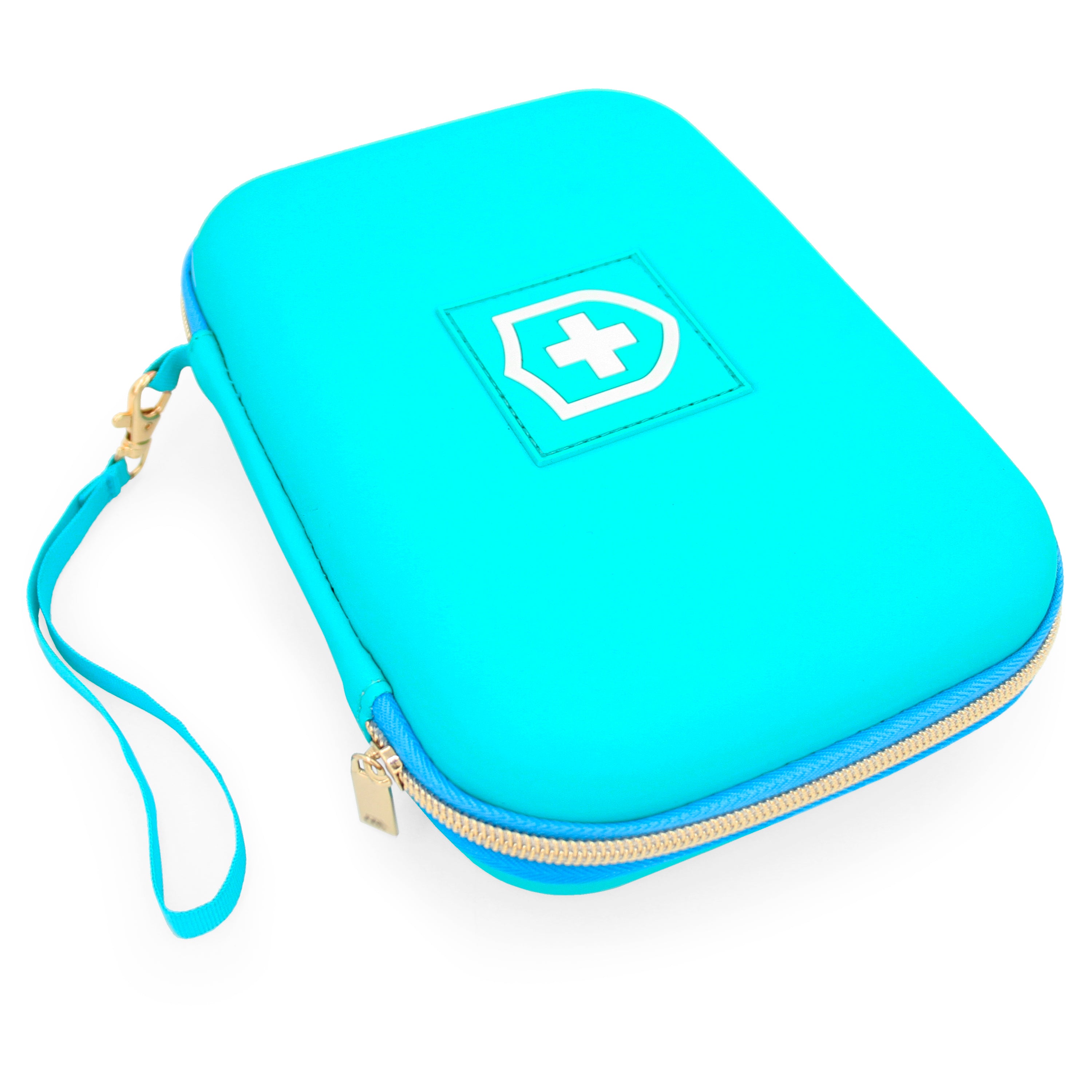 CASEMATIX 8 Turquoise Asthma Inhaler Travel Case - Fits Spacer, Mask & Accessories (Case Only) - Perfect for Air Travel, Outdoor Activities & Daily Protection
