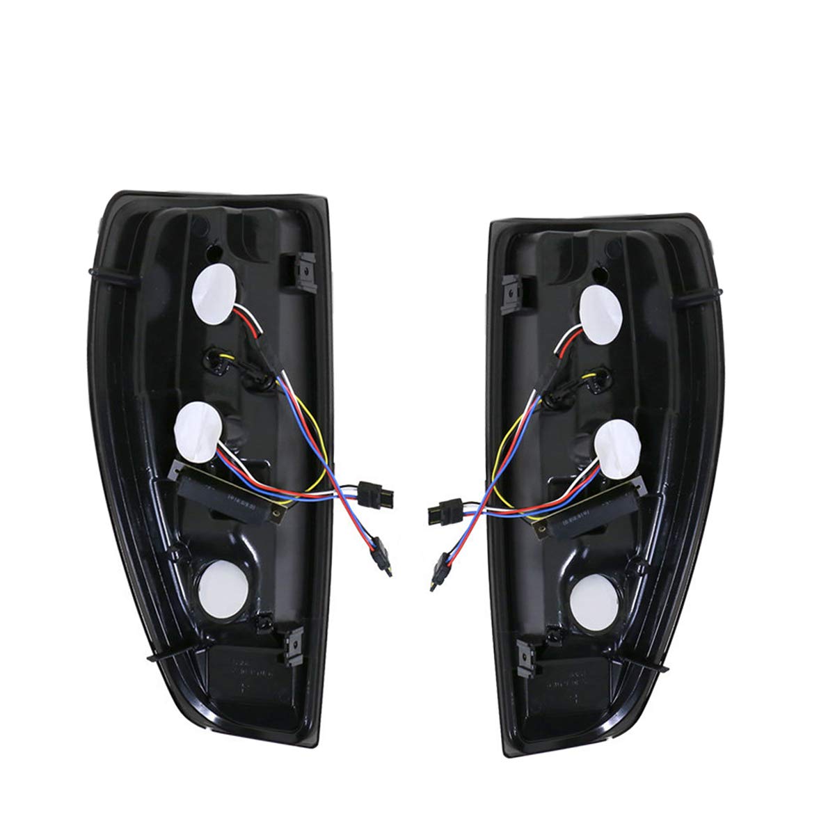 2004-2012 Chevy Colorado & GMC Canyon LED Tail Lights - White Streak Tube Design with Chrome Housing & Smoke Lens | Replacement Parts for Truck Lighting Upgrade | Perfect for Night Driving & Enhanced Visibility