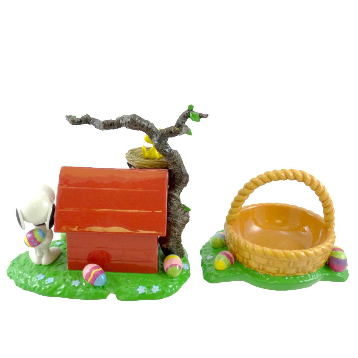 Department 56 Peanuts & Woodstock Easter Candy Dish - Collectible Ceramic Bowl for Holiday Treats & Home Decor - Perfect for Easter Celebrations, Gift Giving & Table Centerpieces