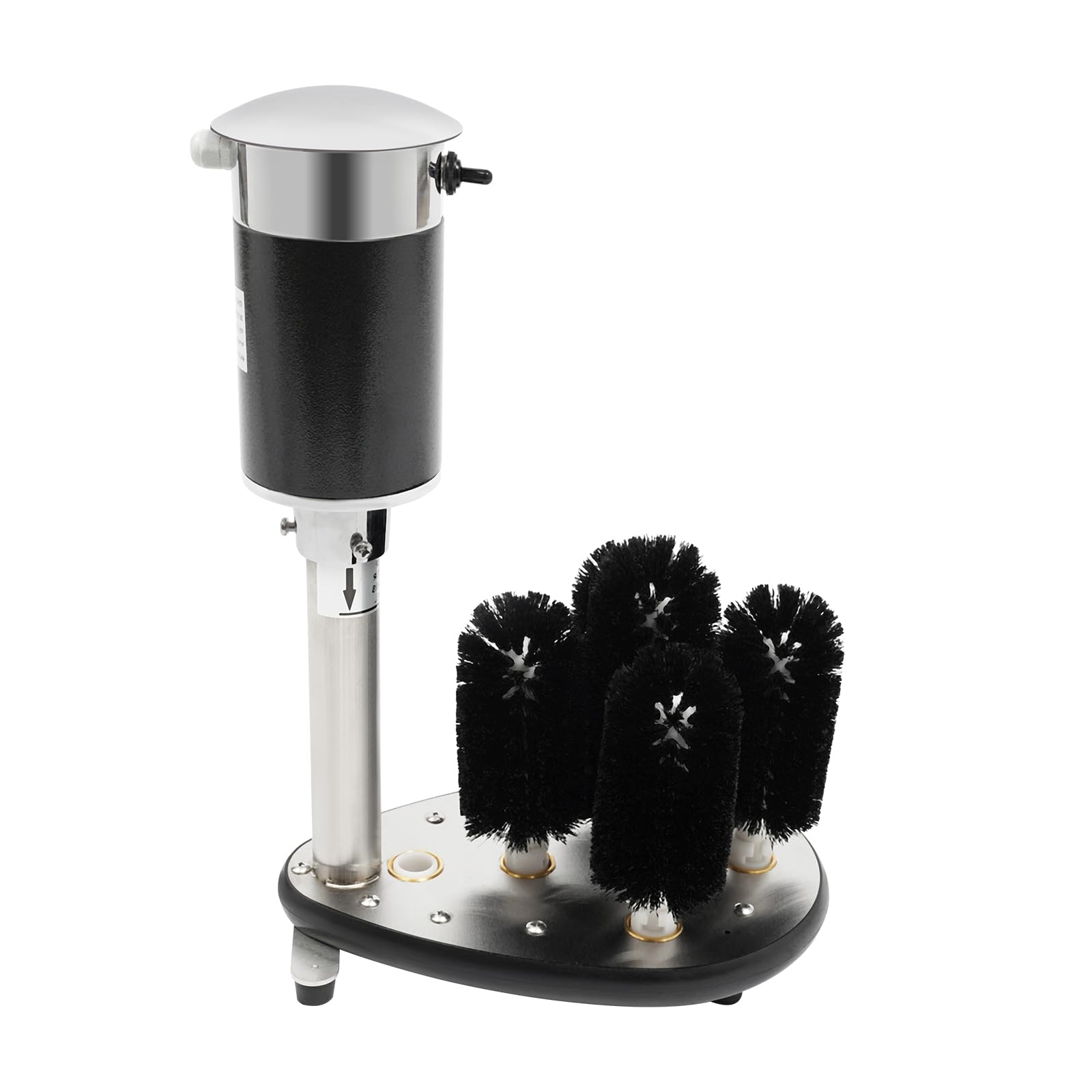 Commercial Electric Glass Washer Machine - 250W High-Speed Wine Glass & Bottle Cleaner with 5 Cup Brushes, 1200 Cups/Hour for Bars, Restaurants, Hotels, Wineries - Perfect for Fast, Hygienic Glassware Cleaning in High-Volume Settings