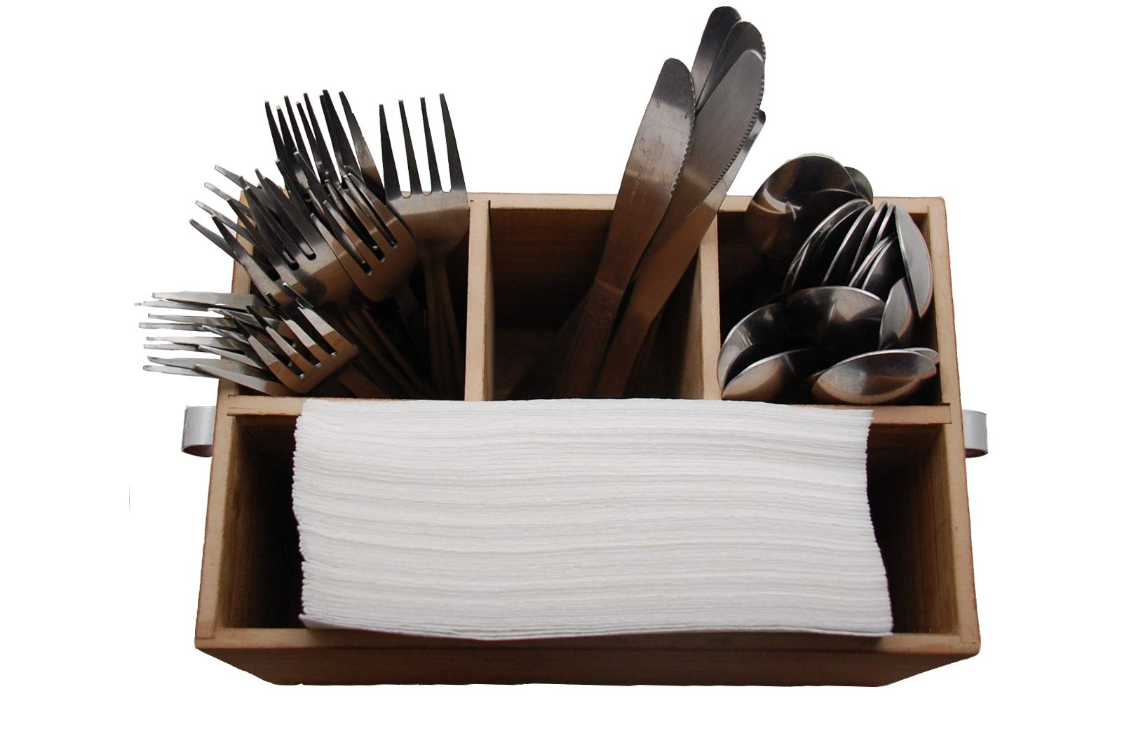 Stainless Steel Kitchen Utensil Holder & Silverware Caddy - Portable Picnic Organizer with Personalization Option - Perfect for Kitchen Decor, Grandmother's Gift, and Outdoor Dining Accessories