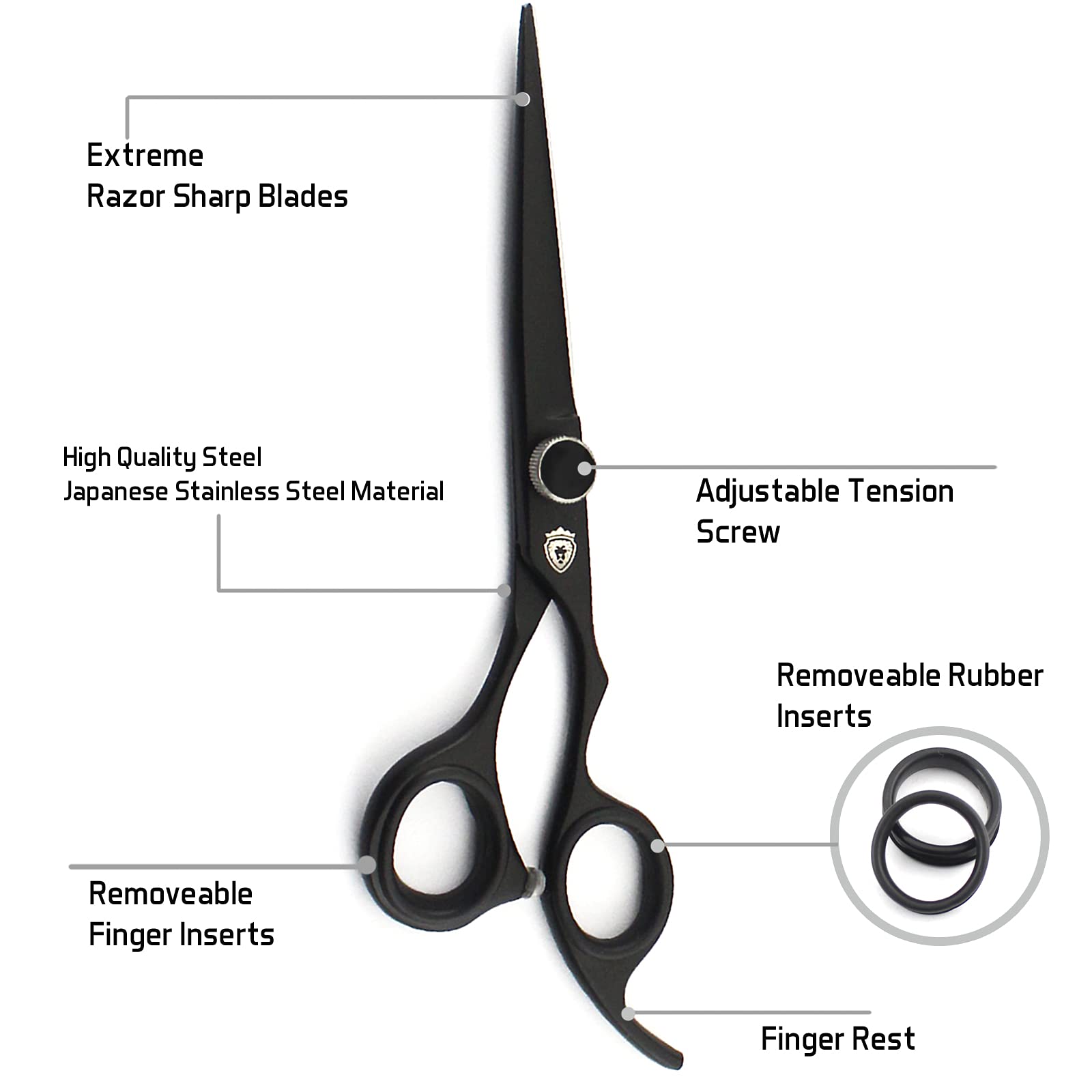 SHARPY™ Professional 6-Inch Hairdressing Scissors & Thinning Shears Set - Razor Sharp Barber Scissors with Luxury Case | Perfect for Salon Stylists, Hairdressers & Home Haircuts