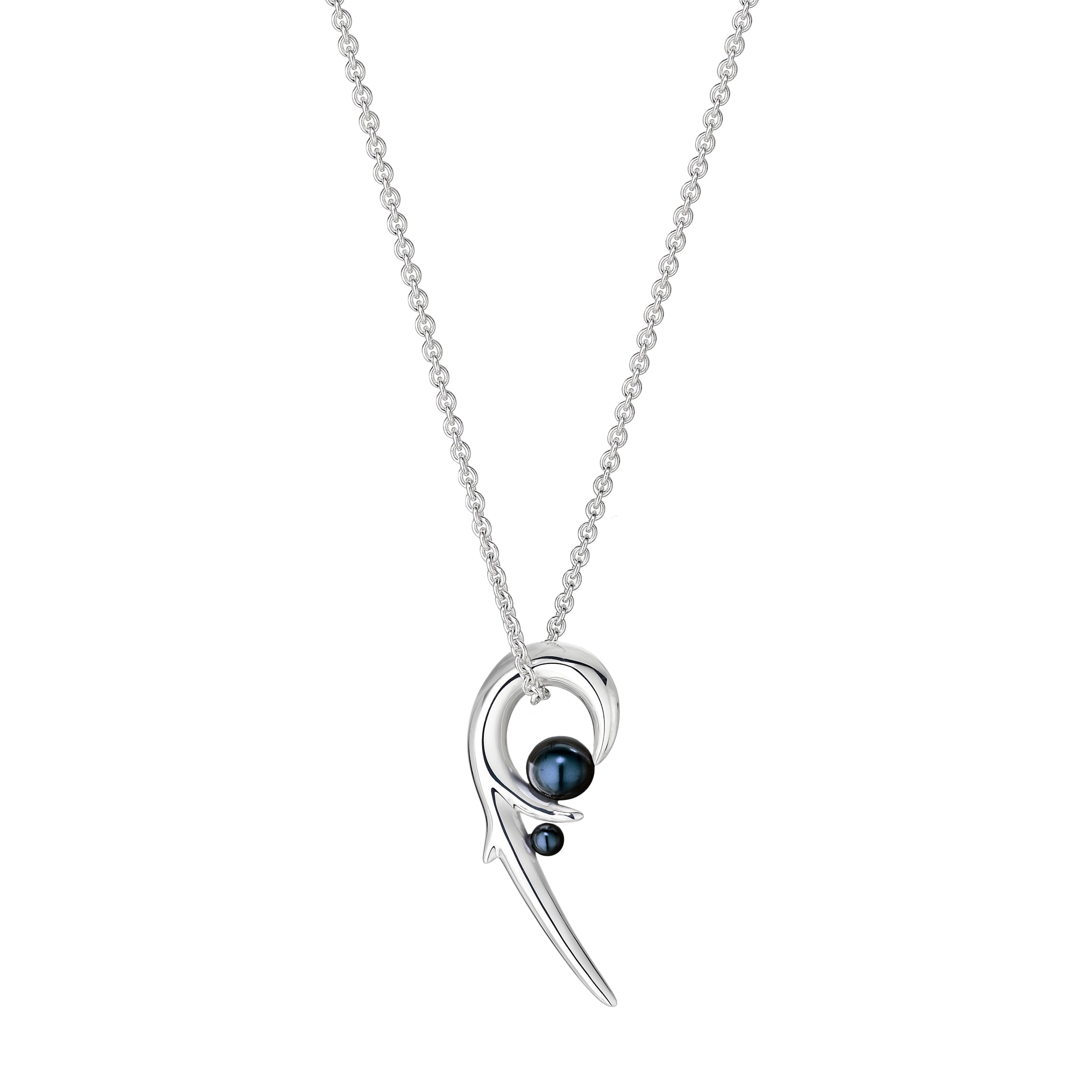 Elegant Black Pearl Necklace for Women - Vintage Hooked Pendant Jewelry Gift for Her | Perfect for Weddings, Parties & Special Occasions