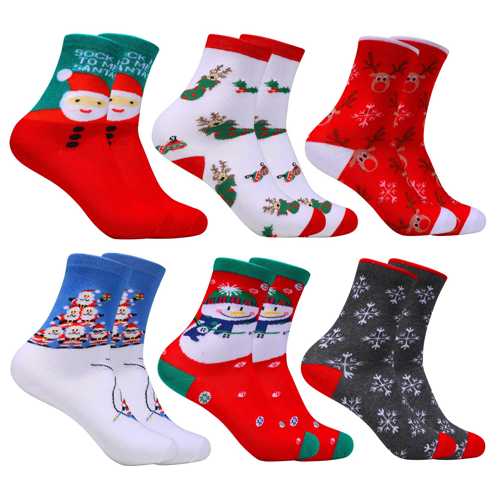 Festive Women's Christmas Socks - Colorful Winter Warm Cozy Cartoon Holiday Socks for Women | Perfect for Gifts, Parties & Seasonal Outfits