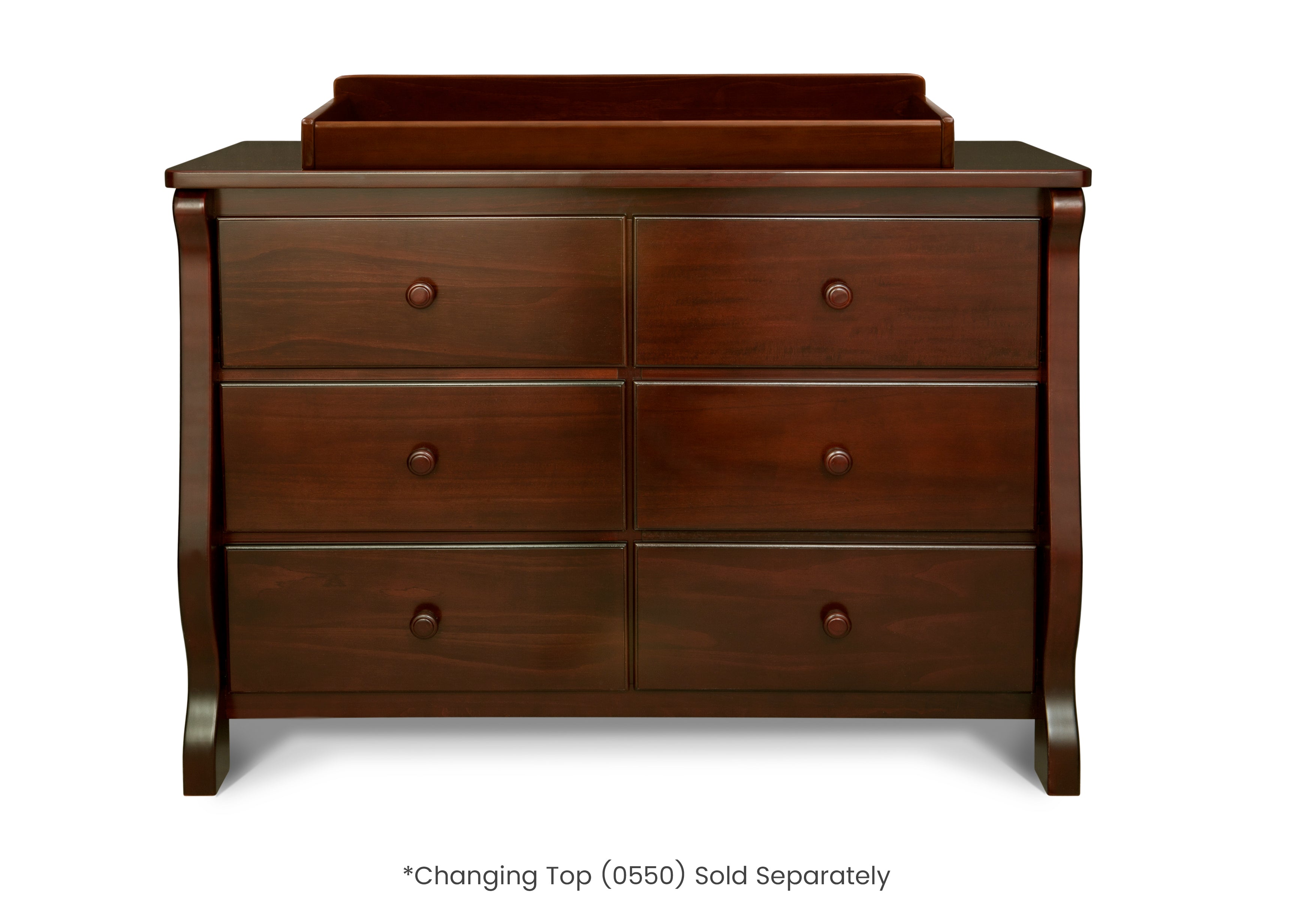 Elegant Canton Eclipse Dresser - Modern Wooden Bedroom Dresser with 6 Drawers, Vintage Style Storage for Bedroom, Living Room, and Office Organization